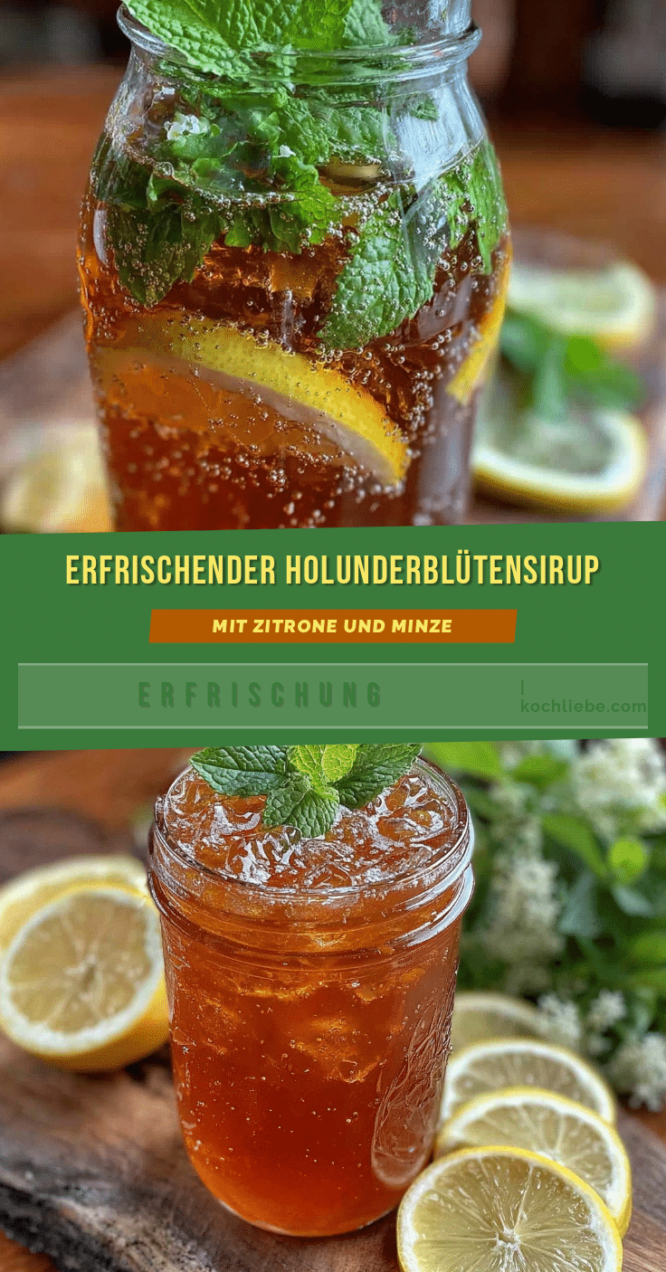 Holunderblütensirup mit Zitrone und Minze recipe