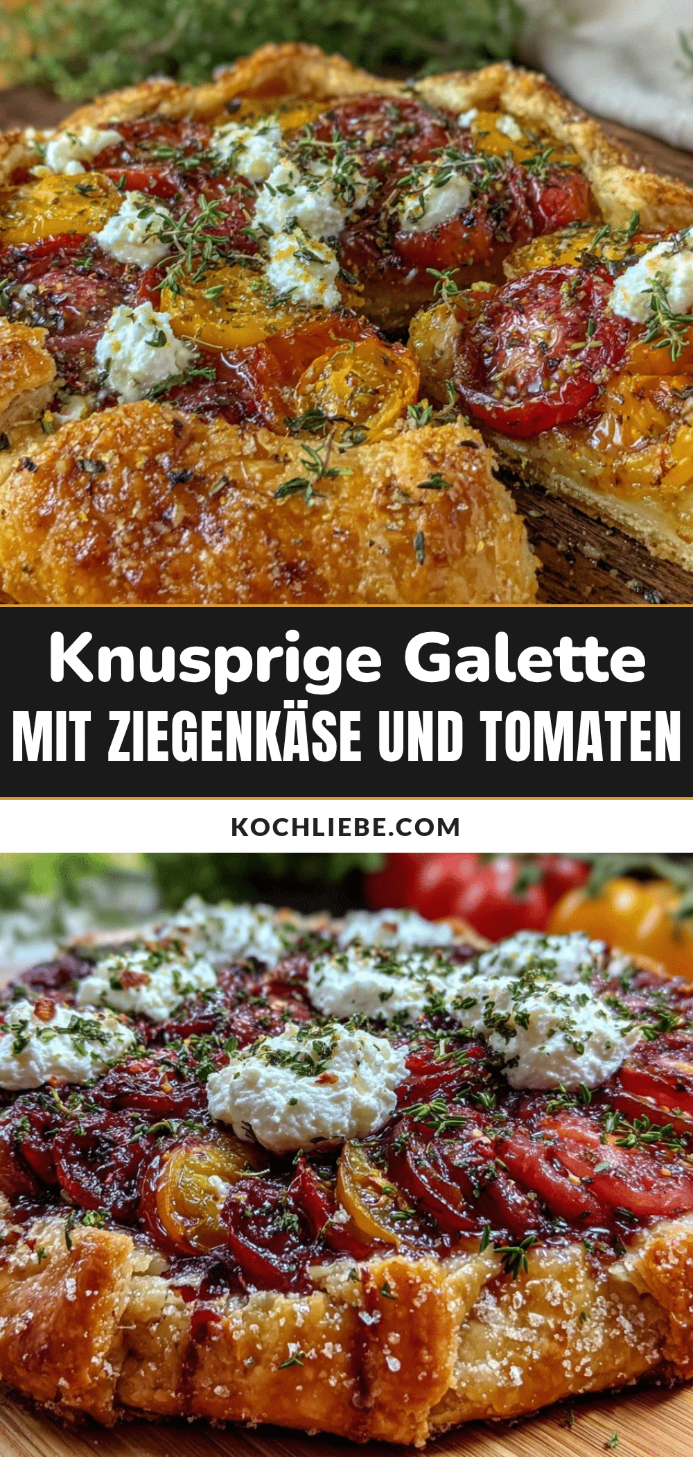 knusprige Galette mit Ziegenkäse und frischen Tomaten recipe