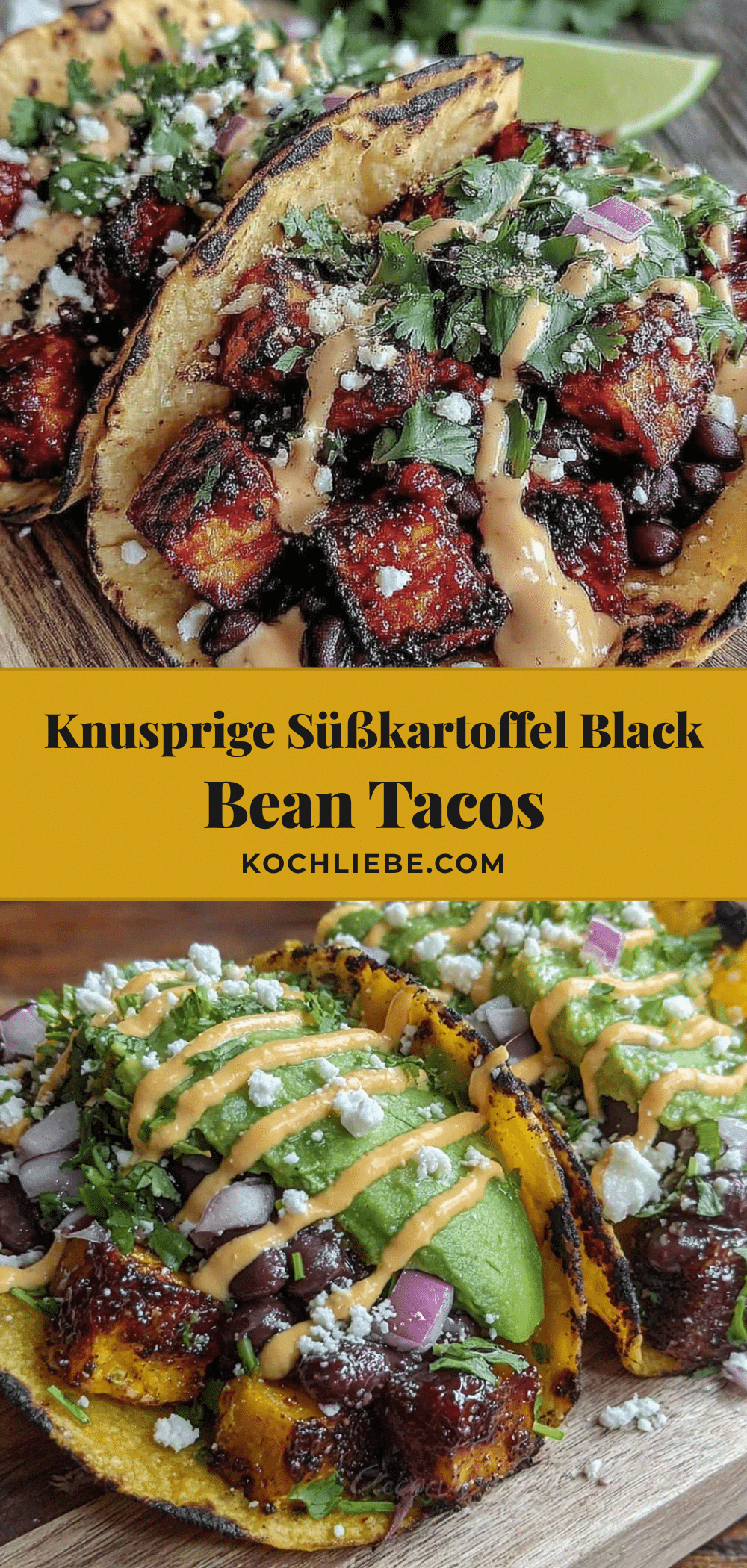 knusprige loaded sweet potato black bean tacos recipe