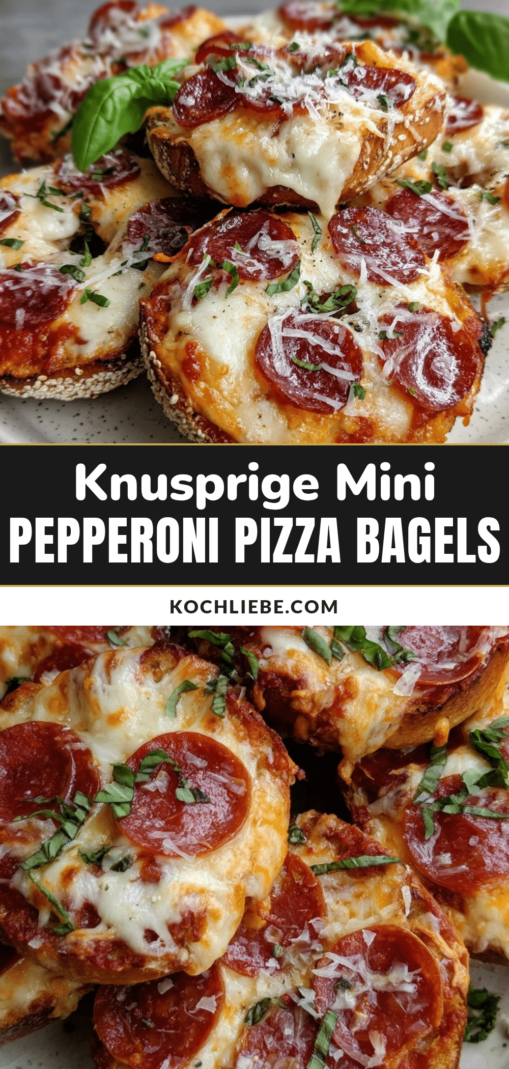 Mini Pepperoni Pizza Bagels recipe