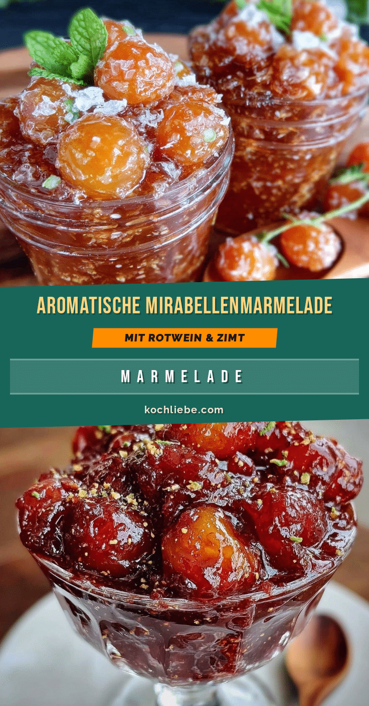 Mirabellen-Marmelade mit Rotwein und Zimt recipe
