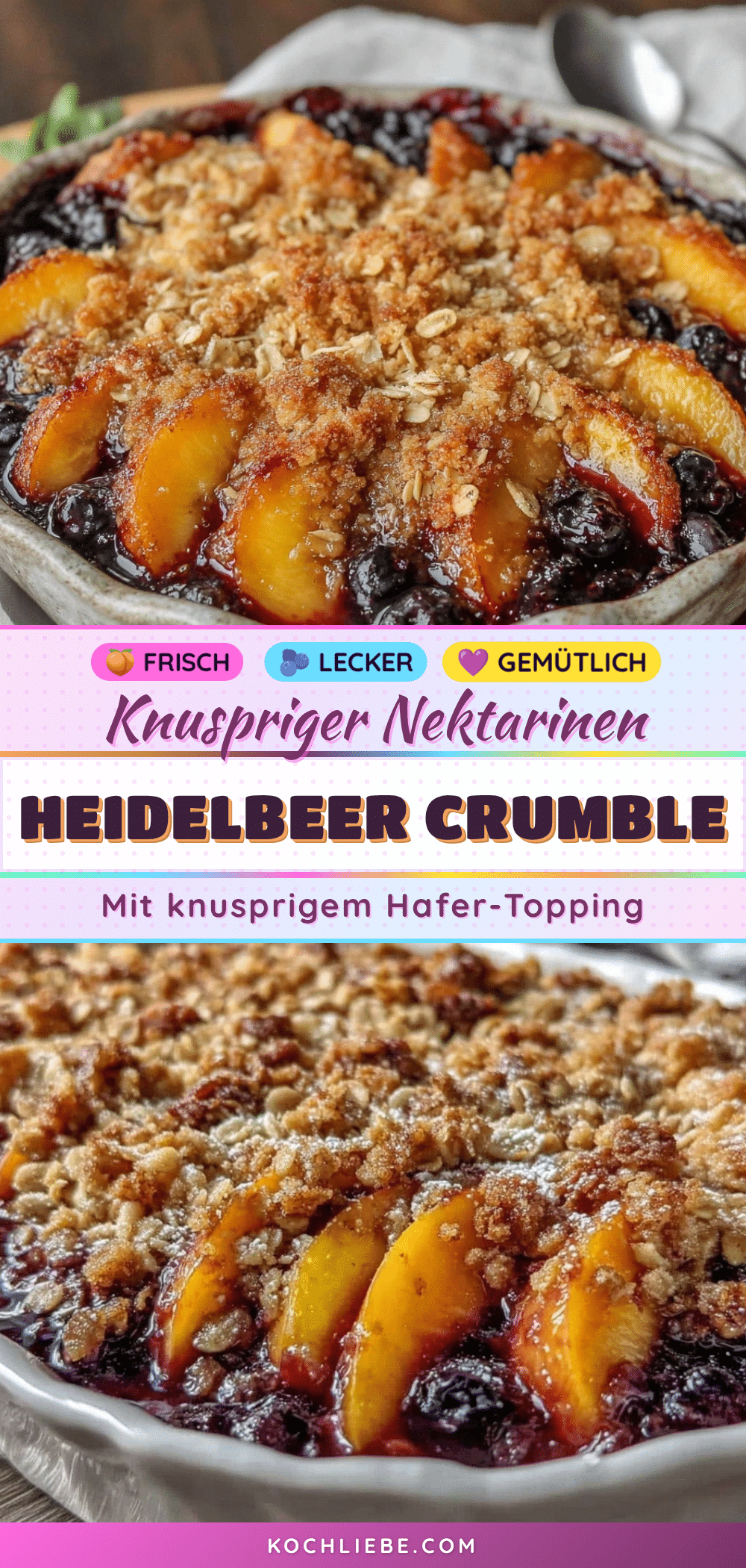 Nektarinen Heidelbeer Crumble recipe