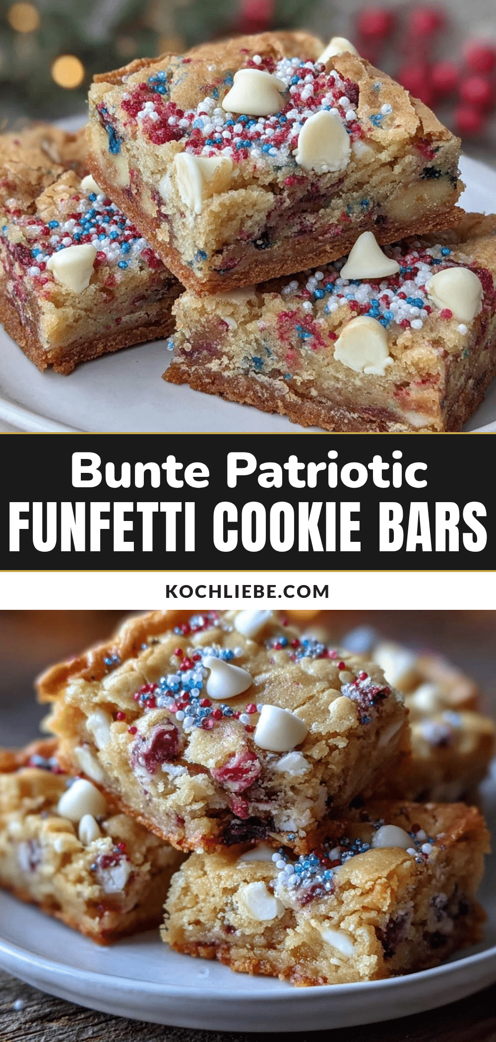 Patriotic Funfetti Cookie Bars recipe