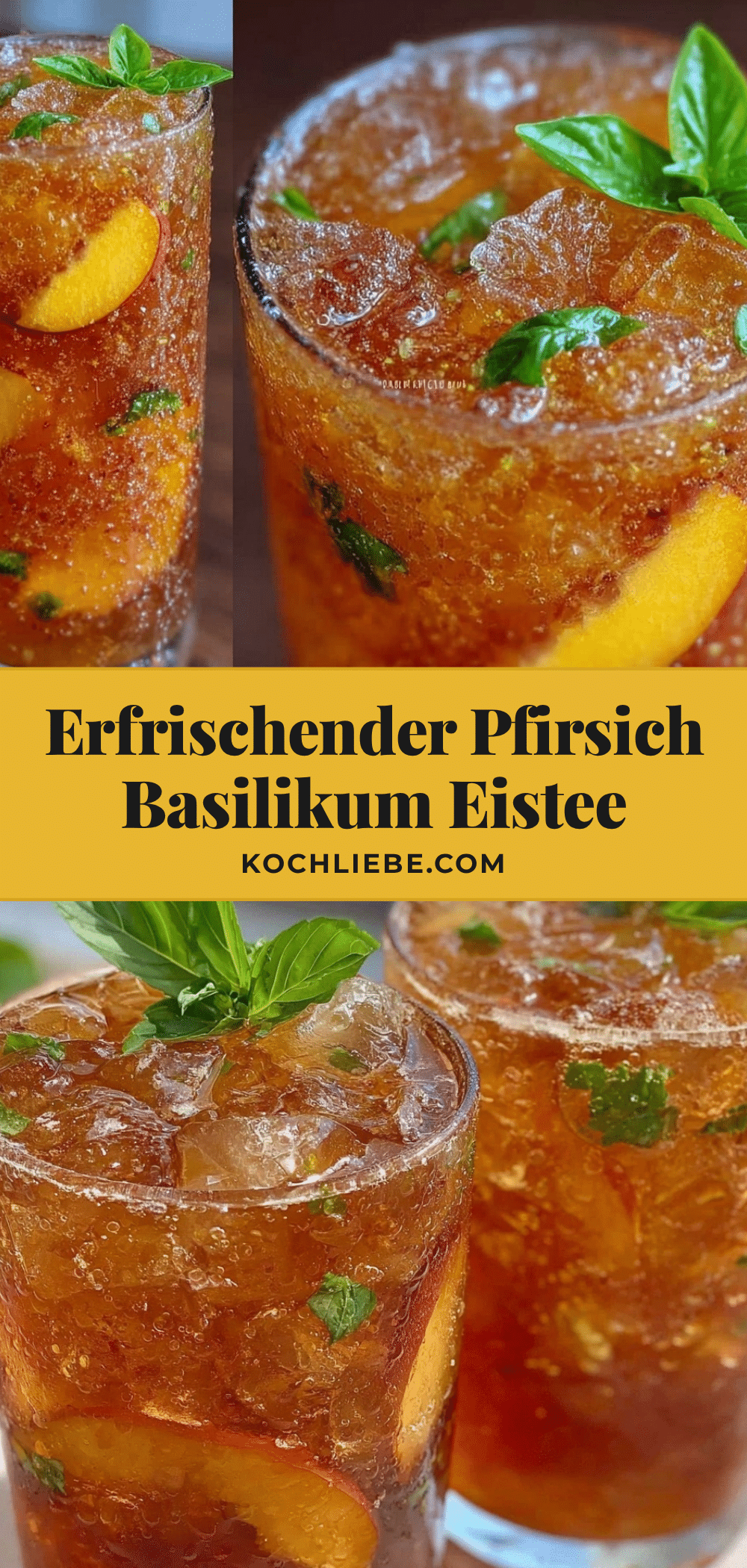 Pfirsich Basilikum Eistee recipe