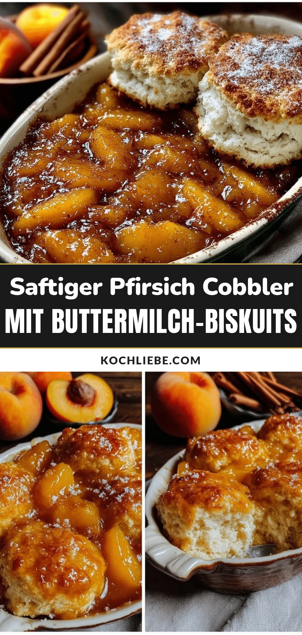 Pfirsich Cobbler mit Buttermilch-Biskuits recipe