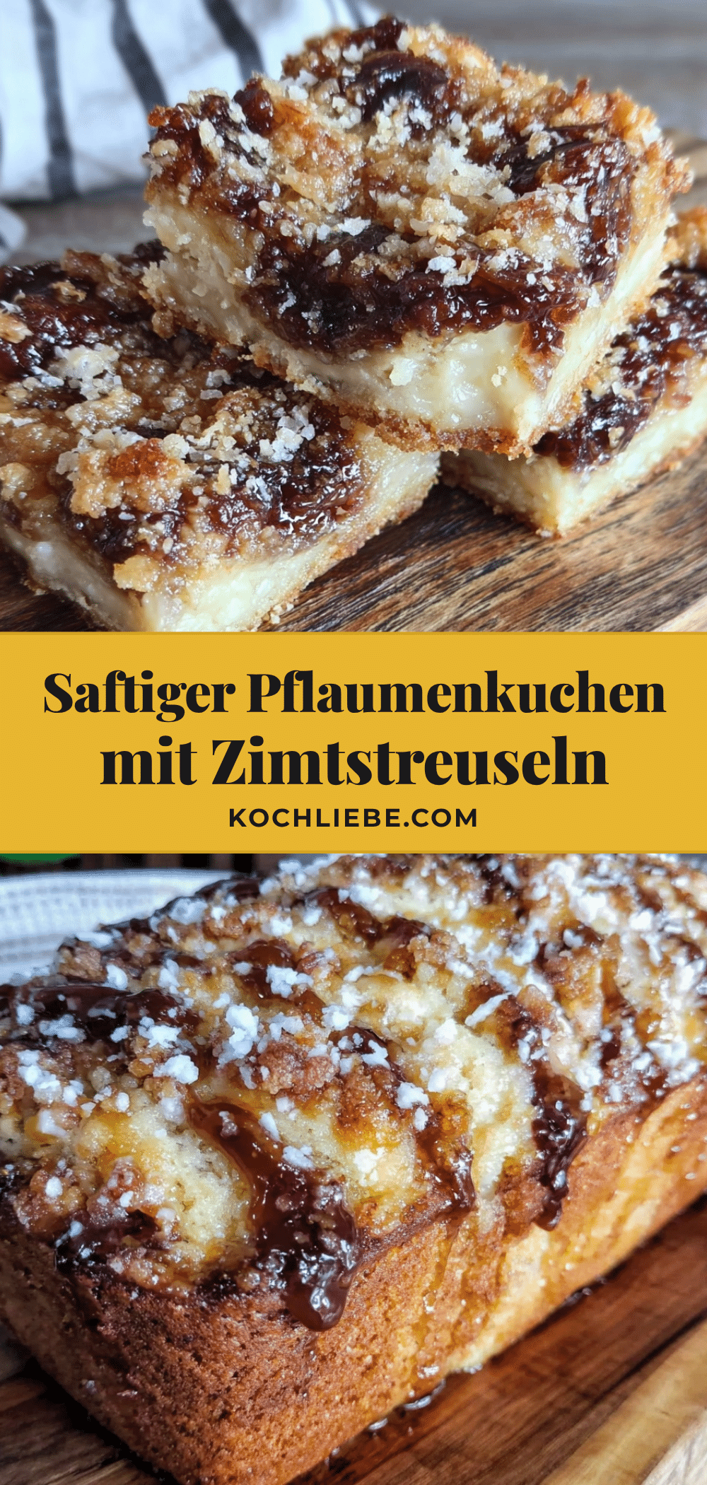 Pflaumenkuchen mit Zimtstreuseln recipe
