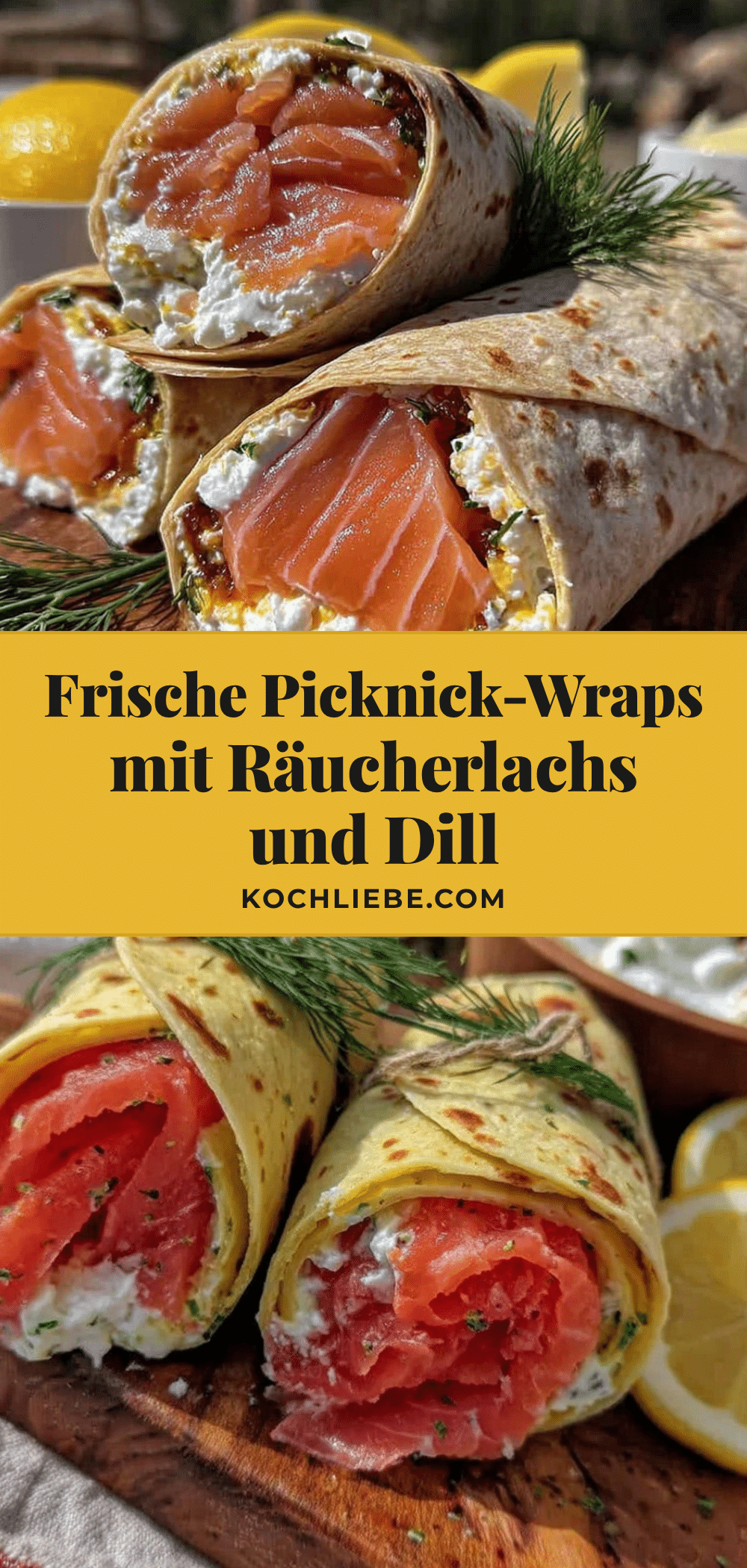 Picknick-Wraps mit Räucherlachs recipe