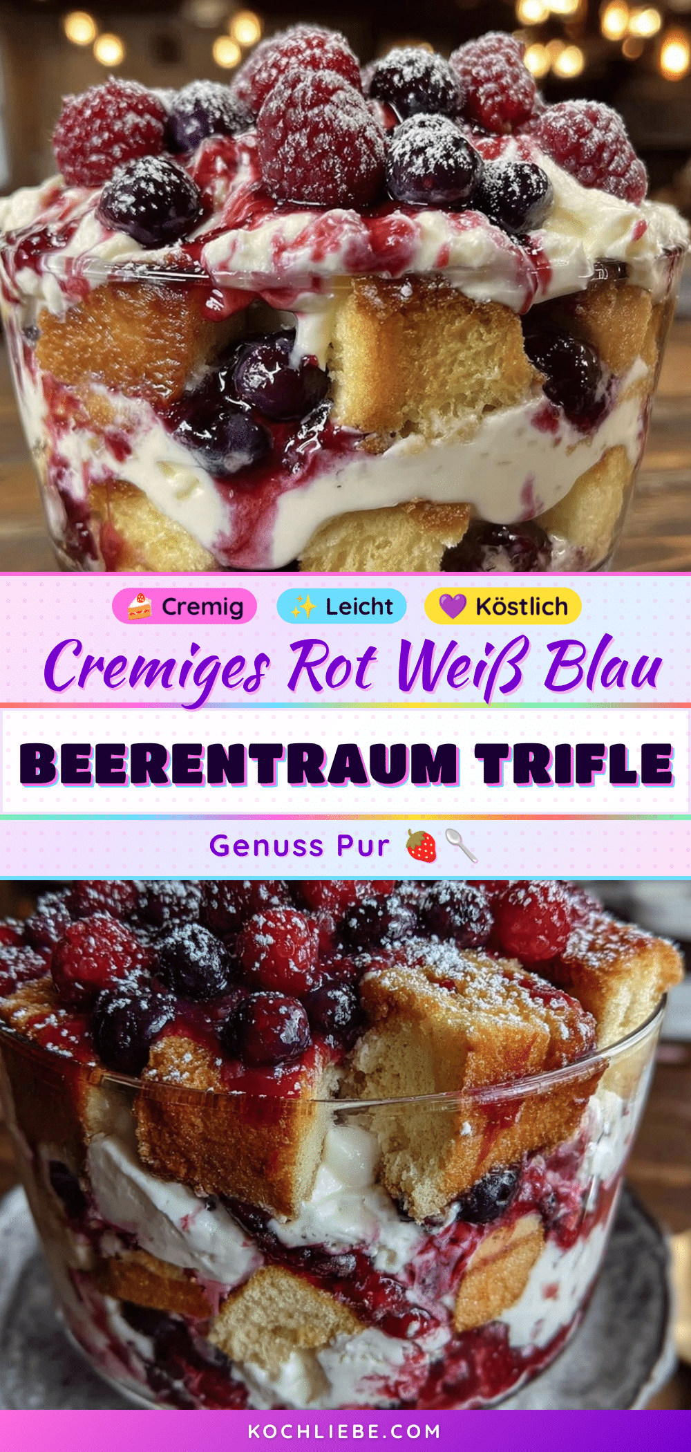 Rot Weiß Blau Beerentraum Trifle recipe