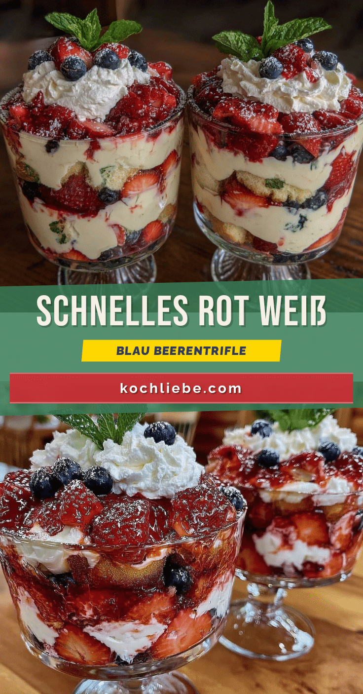 Rot Weiß Blau Beerentrifle recipe