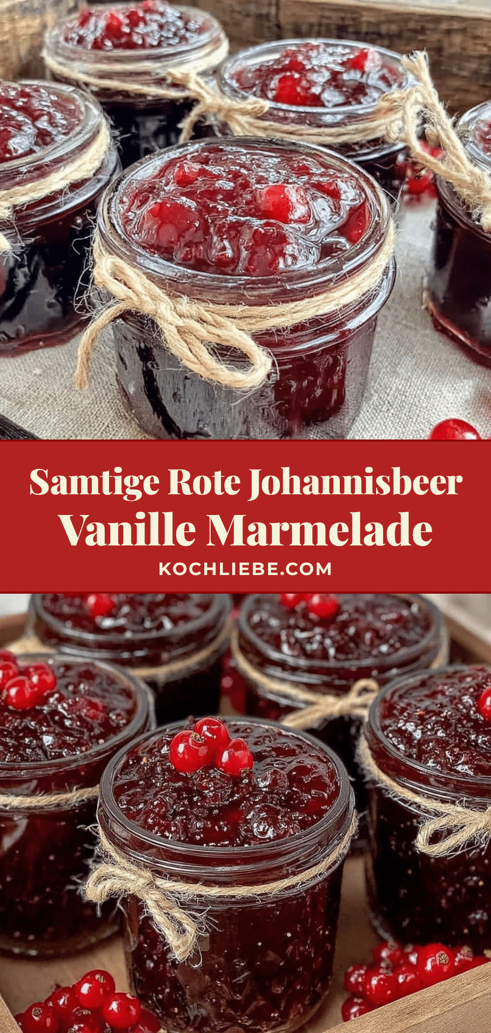rote Johannisbeer-Marmelade mit Vanille recipe