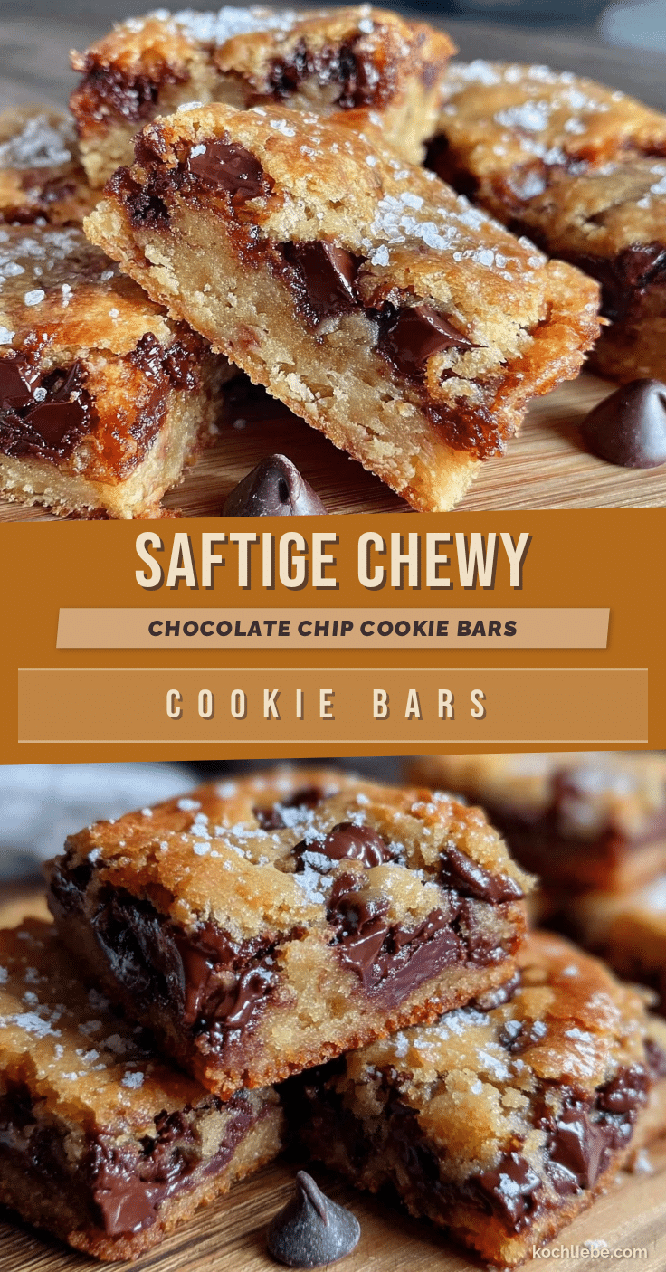 saftige chewy chocolate chip cookie bars recipe