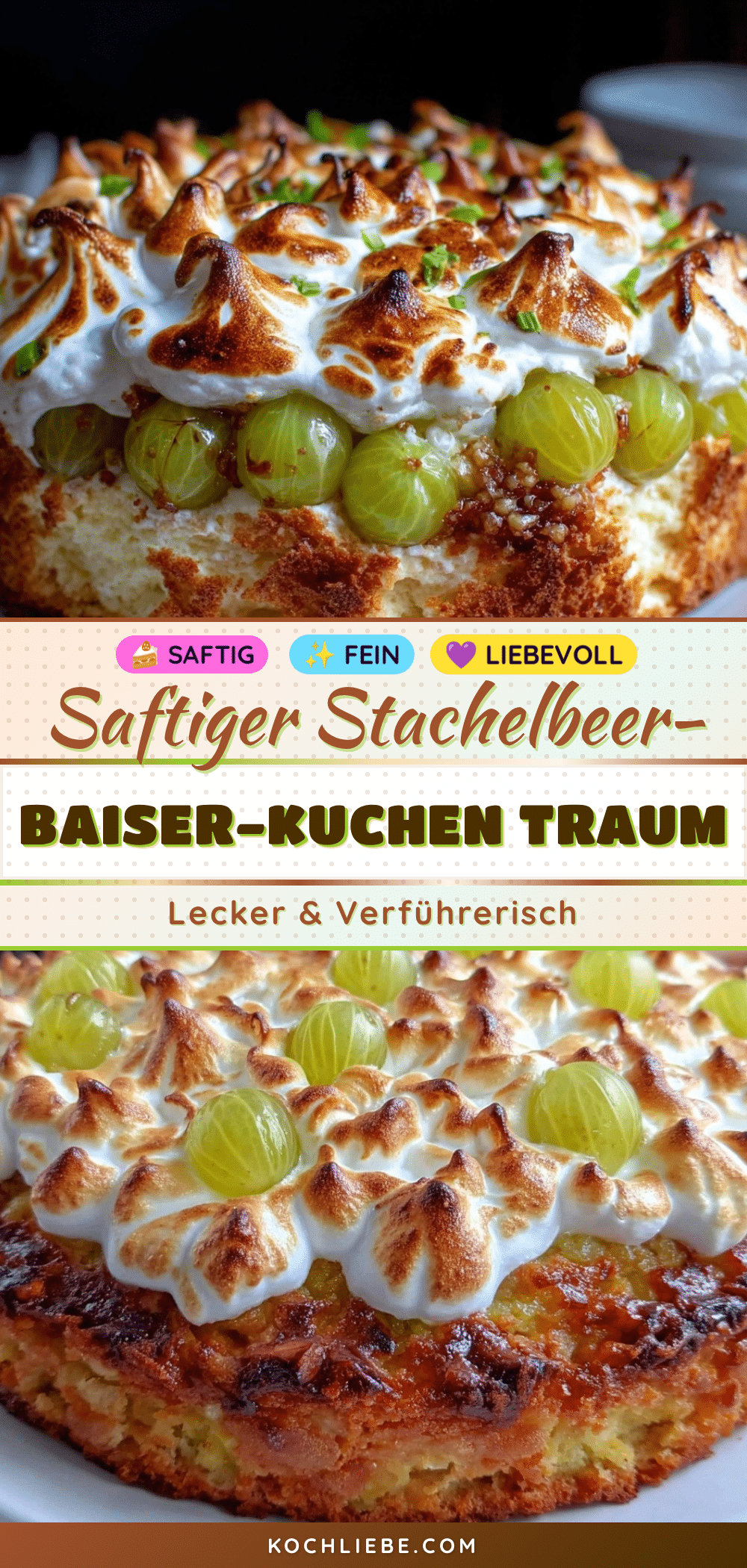 Stachelbeer-Baiser-Kuchen recipe