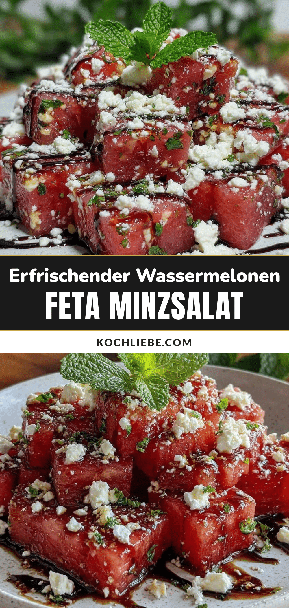 Wassermelonen Feta Minzsalat recipe