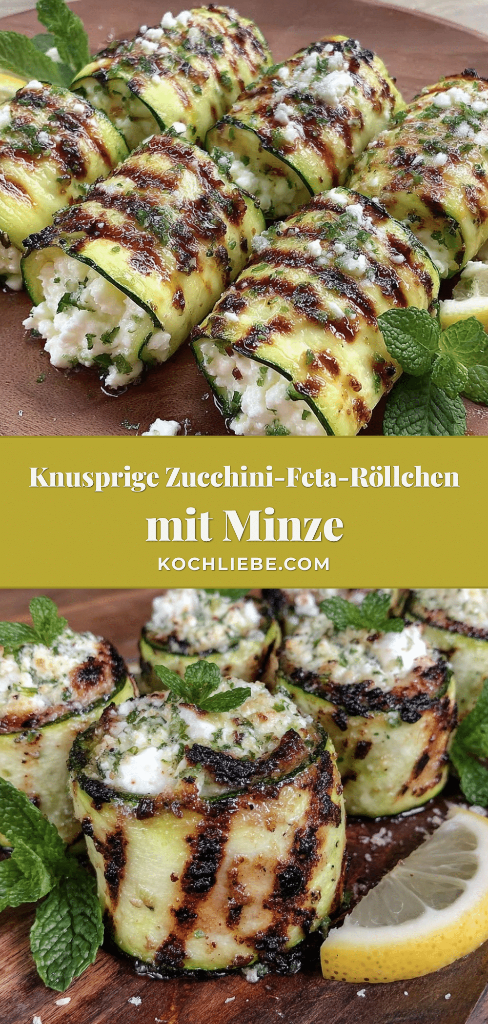 Zucchini-Feta-Röllchen vom Grill recipe