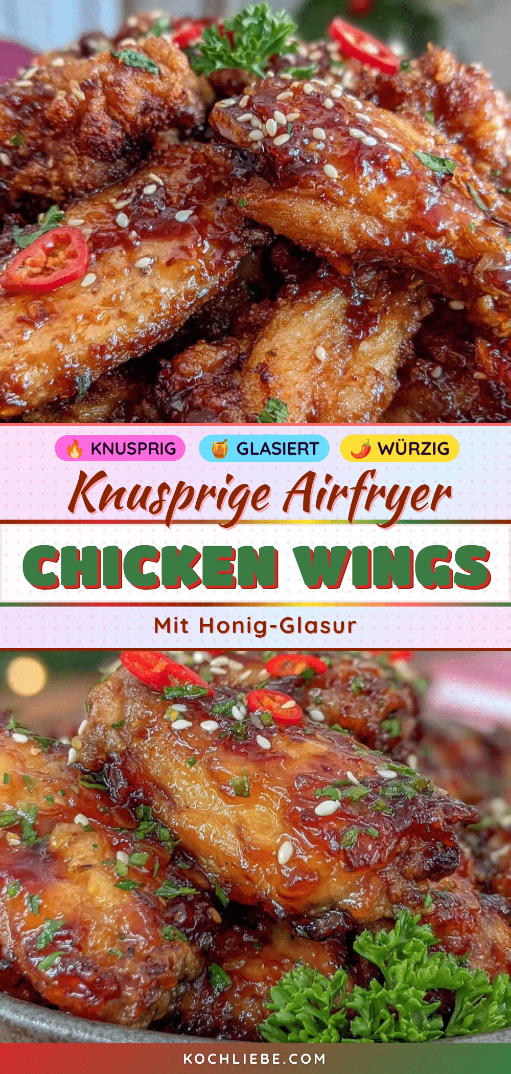 Airfryer Chicken Wings mit Honig-Glasur recipe