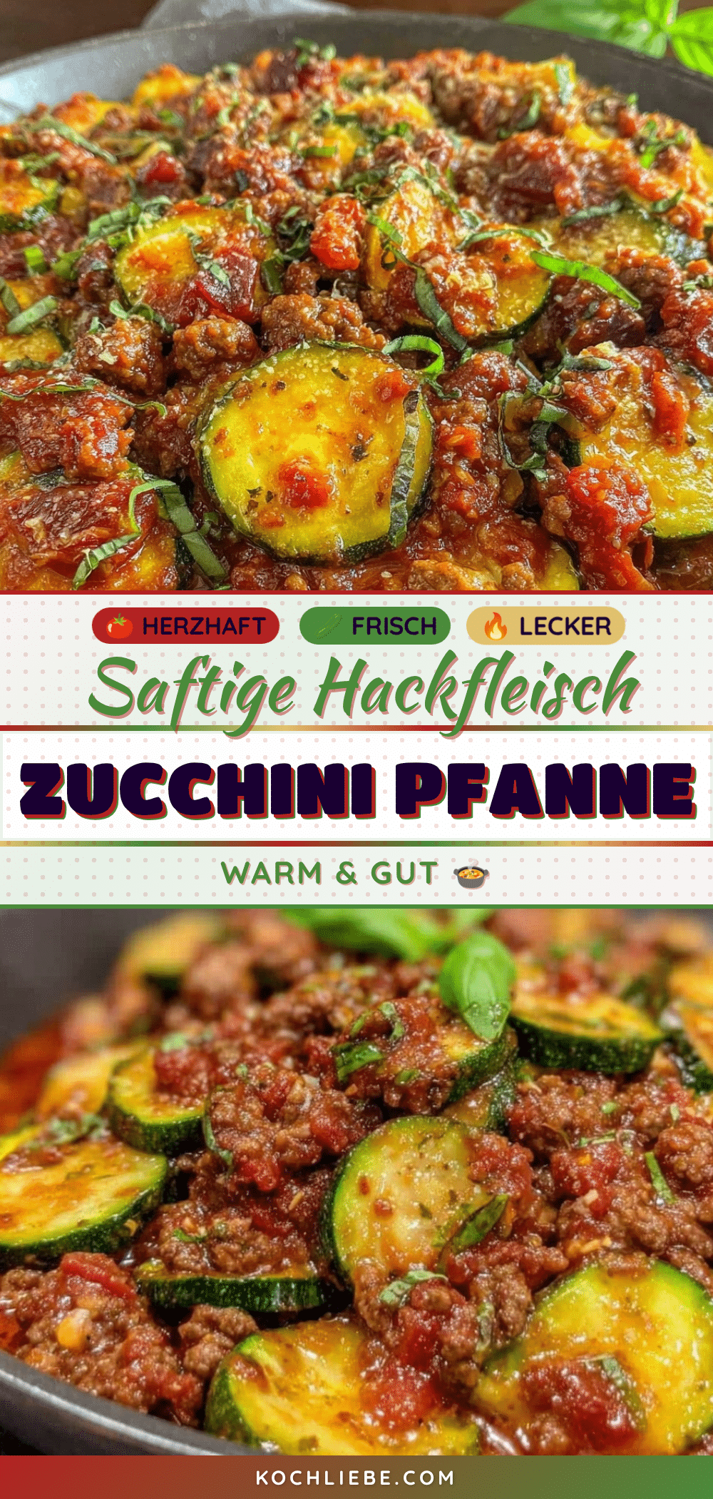 Hackfleisch Zucchini Pfanne recipe