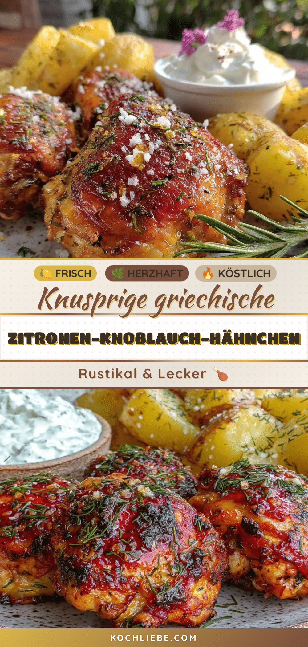knusprige griechische zitronen-knoblauch-hähnchenschenkel recipe
