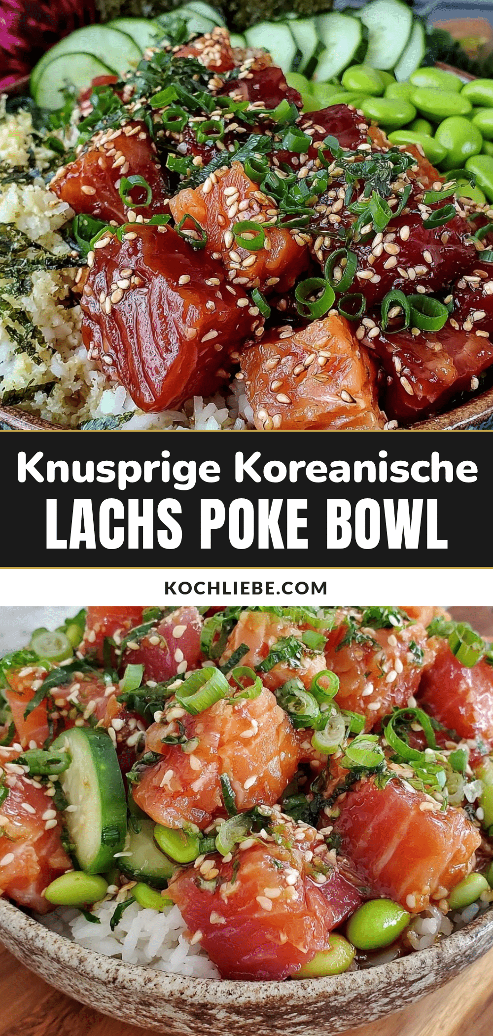 knusprige koreanische lachs poke bowl recipe