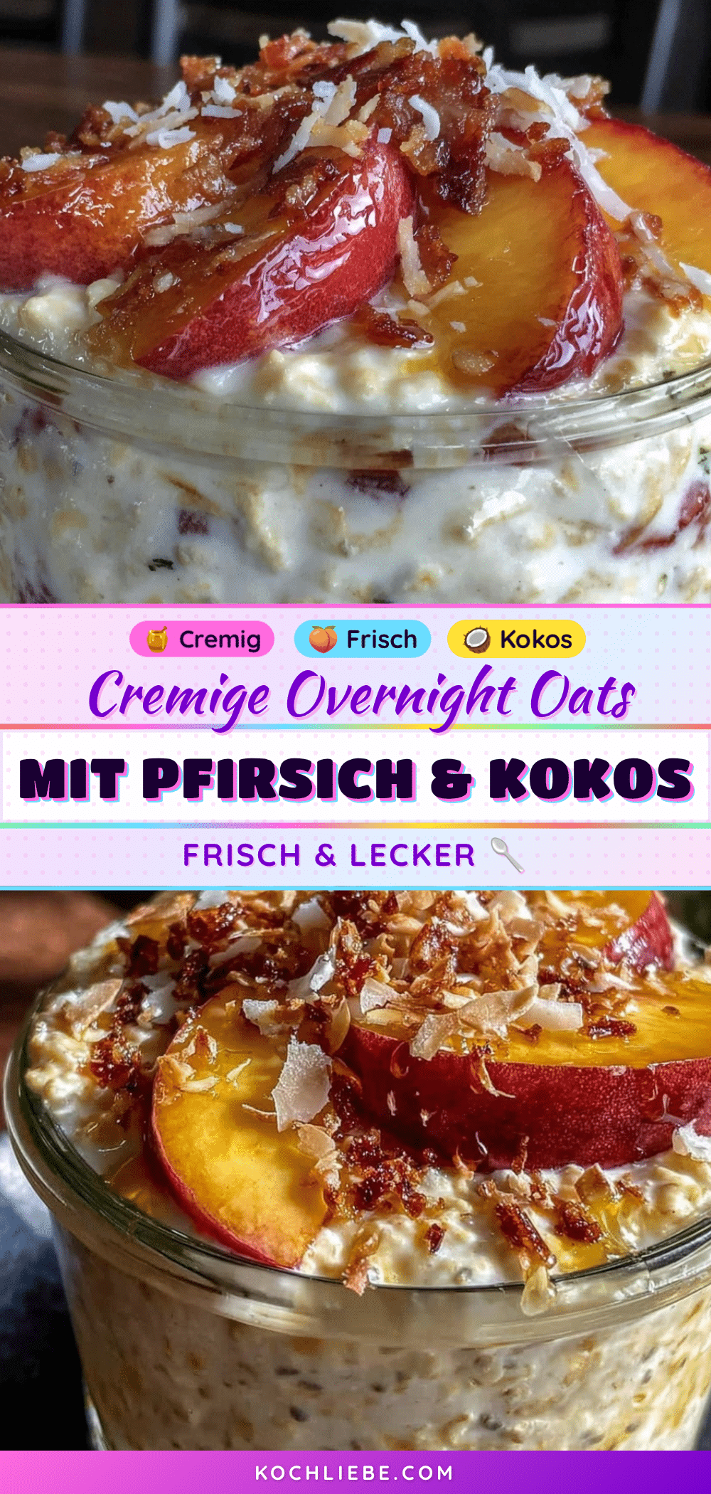 Overnight Oats mit Pfirsich und Honig recipe
