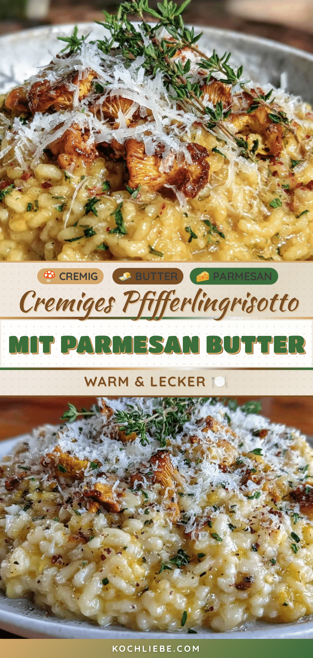 Pfifferlingrisotto mit Parmesan Butter recipe