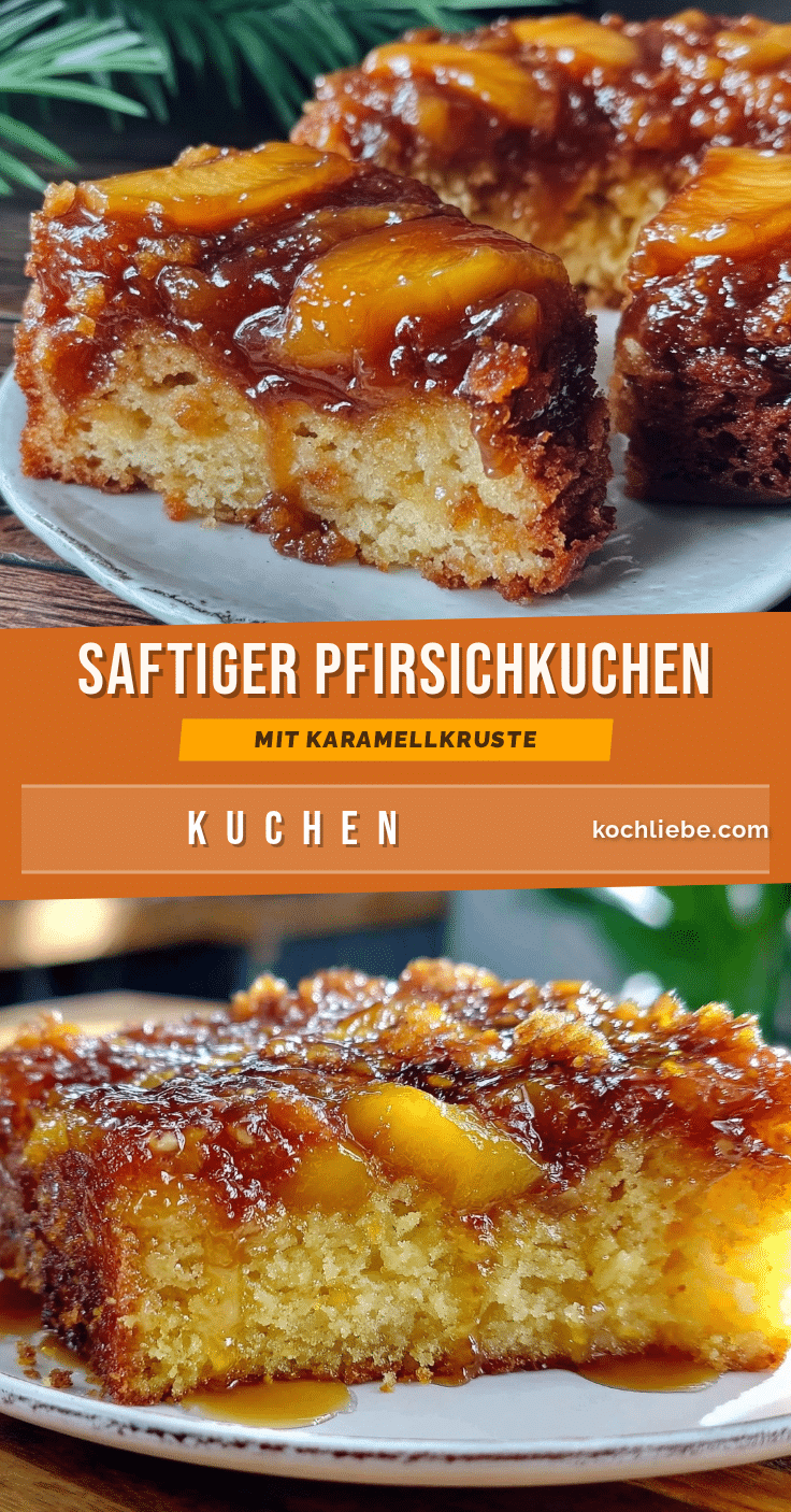 Pfirsich Upside-Down Cake recipe