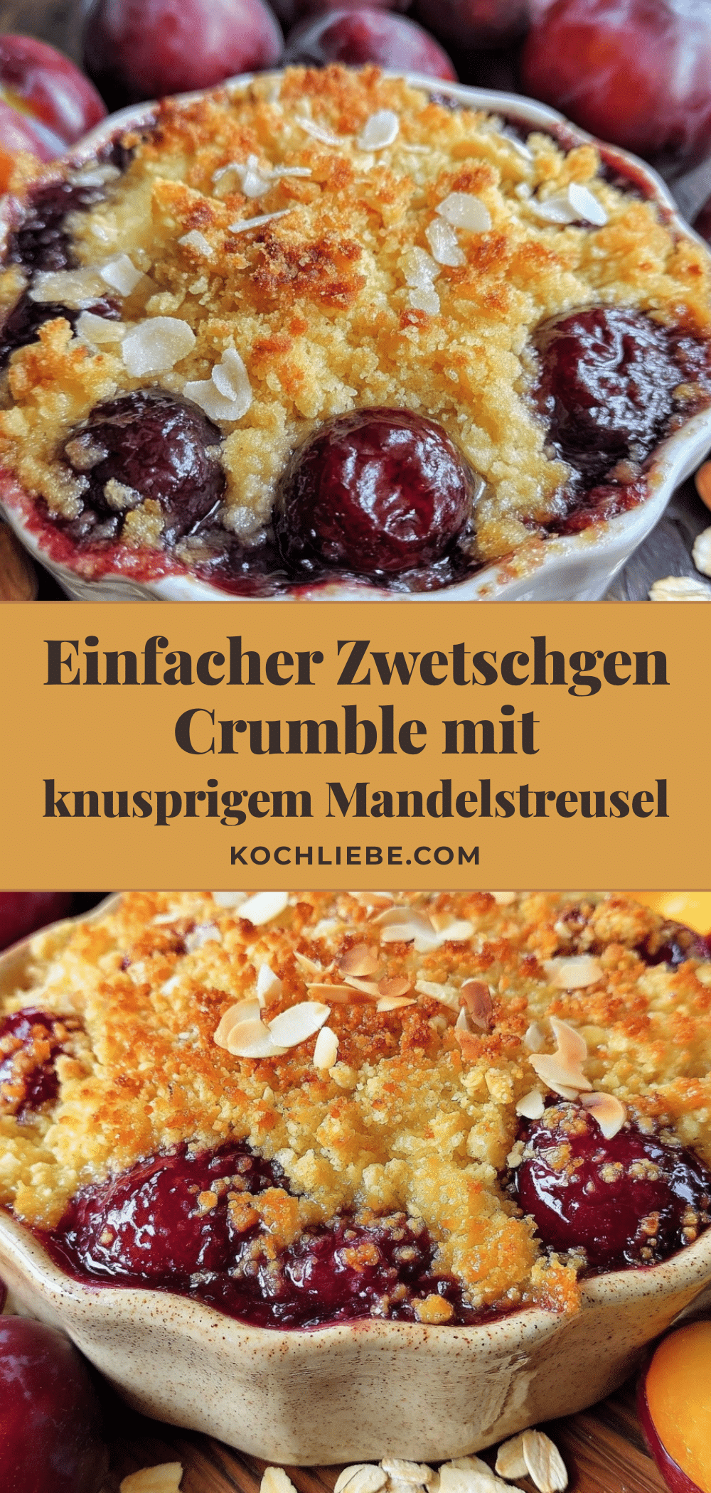 Zwetschgen Crumble recipe