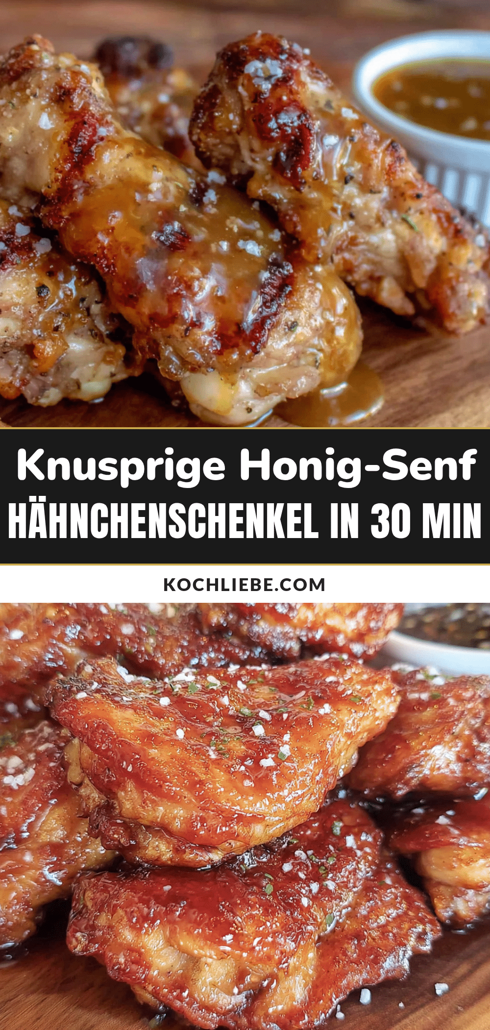 Airfryer Hähnchenschenkel mit Honig-Senf-Glasur recipe