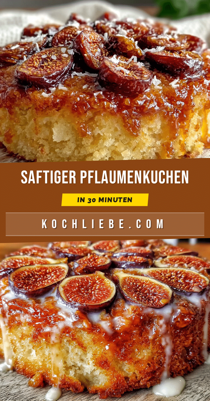 Bester saftiger Pflaumenkuchen in 30 Minuten ohne Hefe recipe