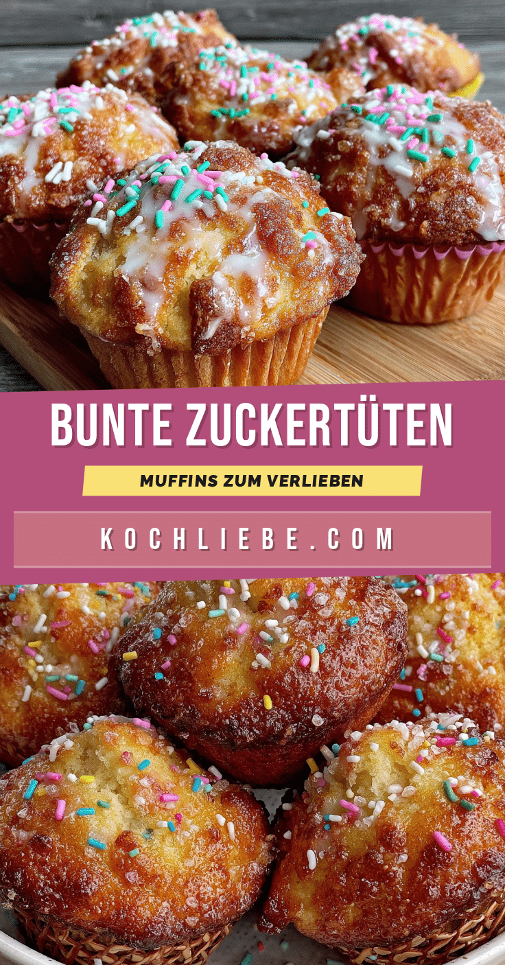 bunte Zuckertüten-Muffins recipe