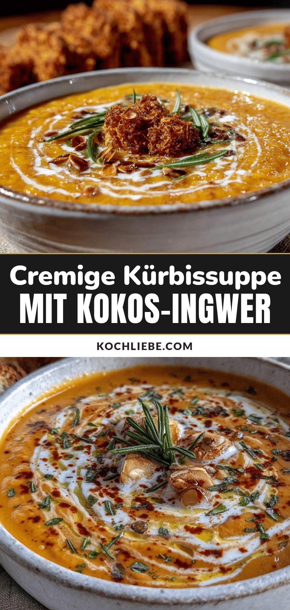 cremige Kürbissuppe mit Kokosmilch recipe
