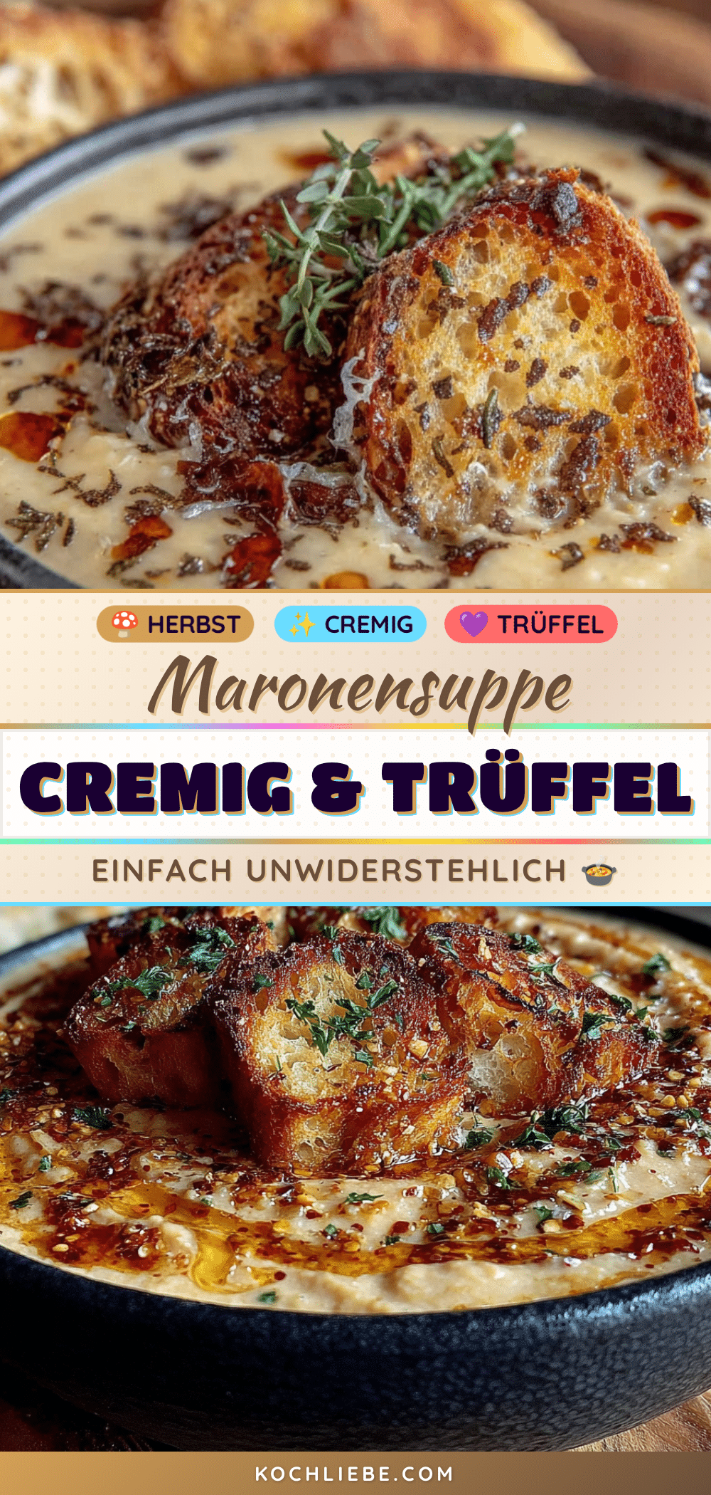Cremige Maronensuppe mit Trüffelöl recipe