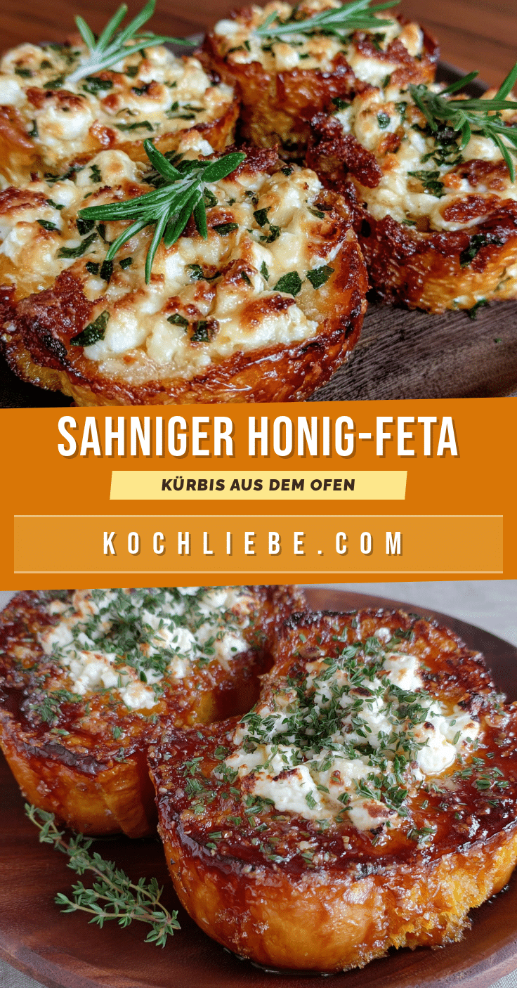 Cremiger Honig-Feta Kürbis aus dem Ofen recipe
