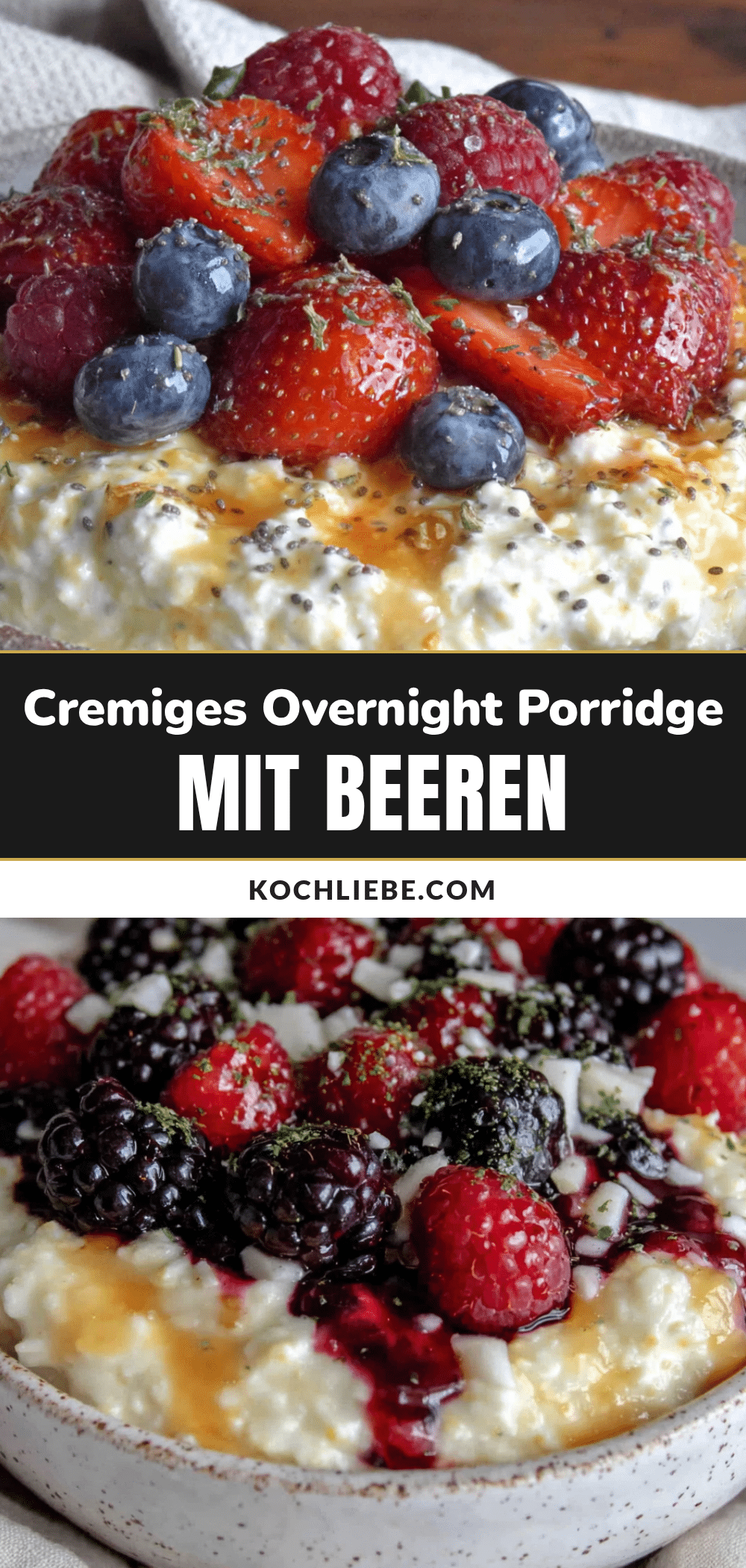 cremiges overnight porridge mit beeren recipe