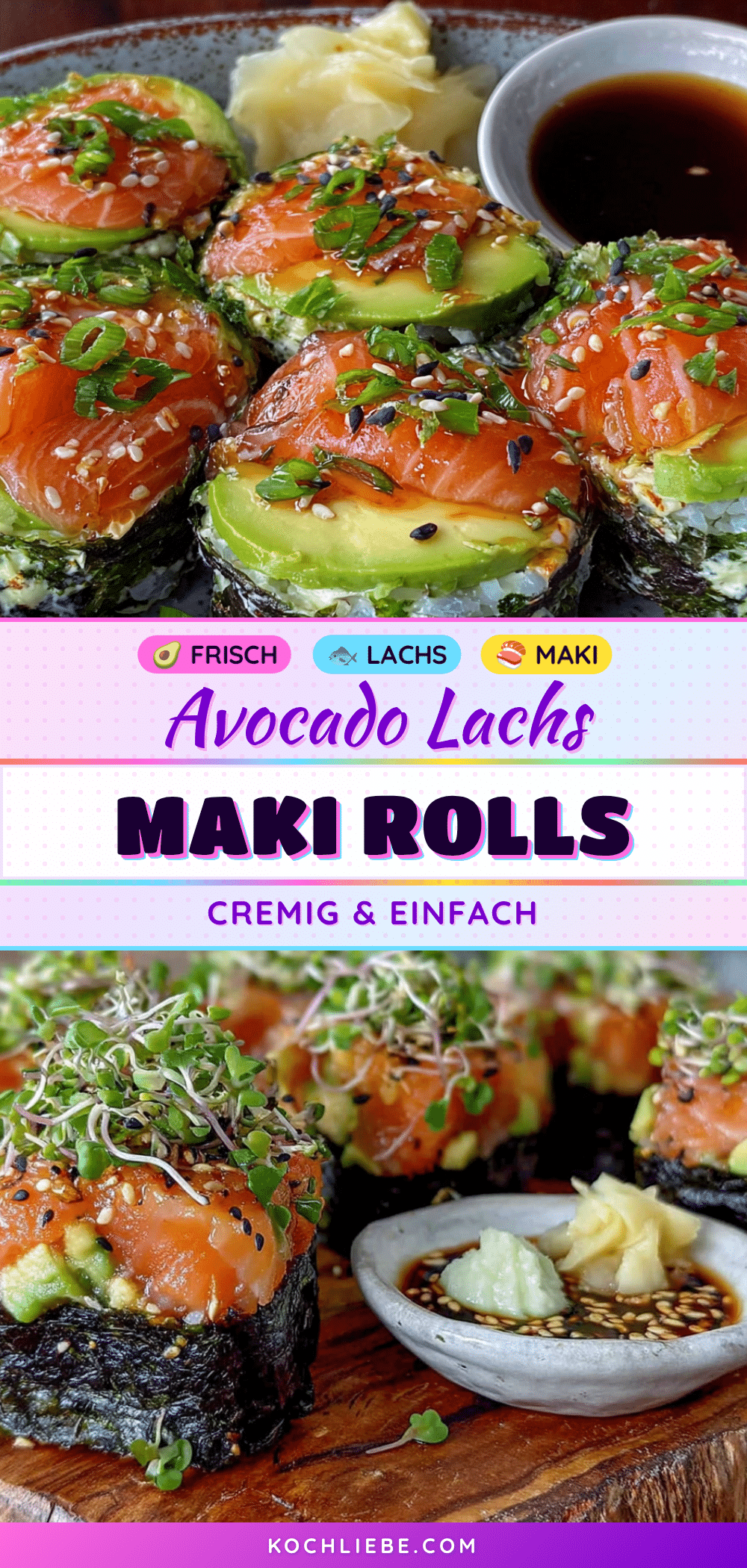 Einfache Avocado-Lachs-Maki recipe