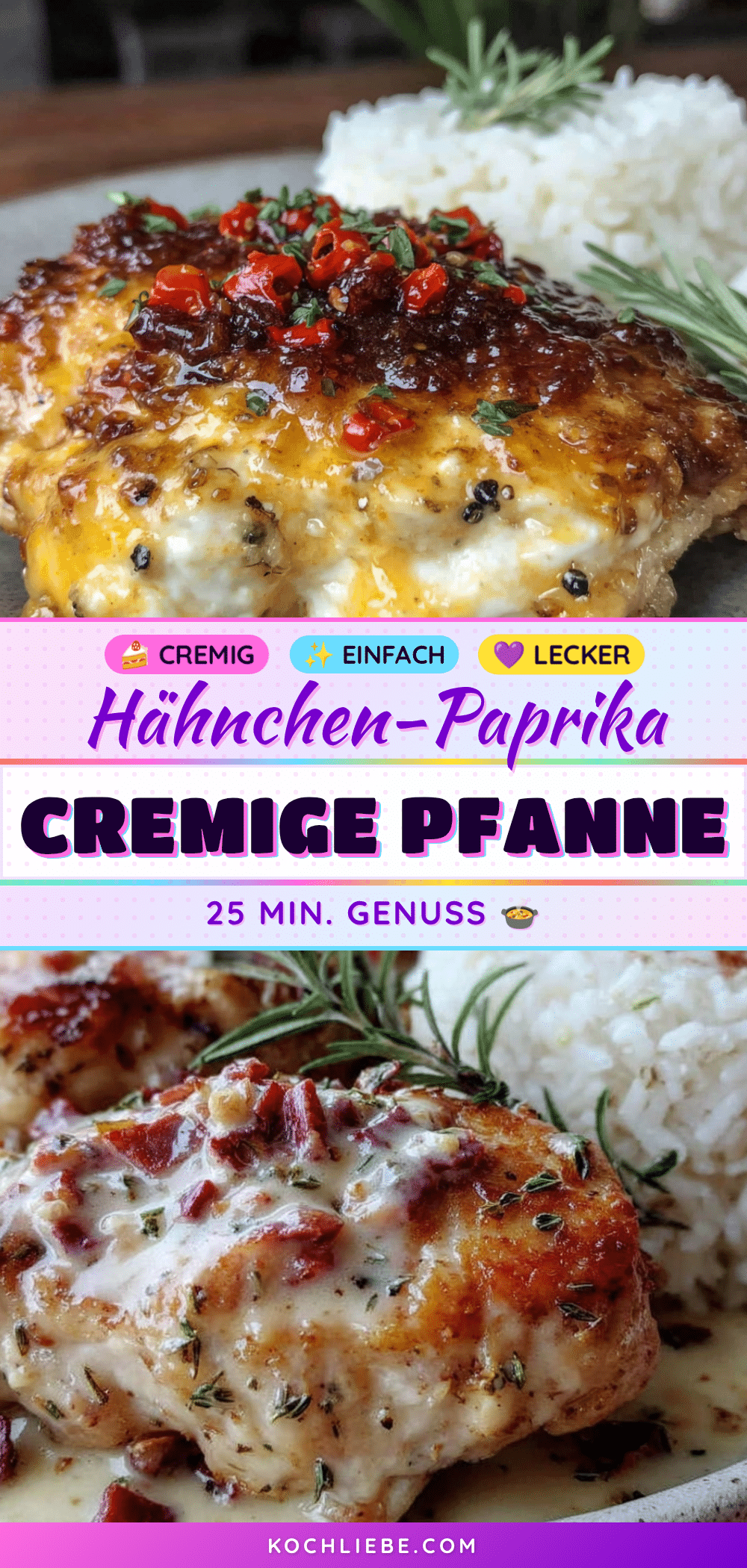 Einfache Cremige Hähnchen-Paprika-Pfanne recipe