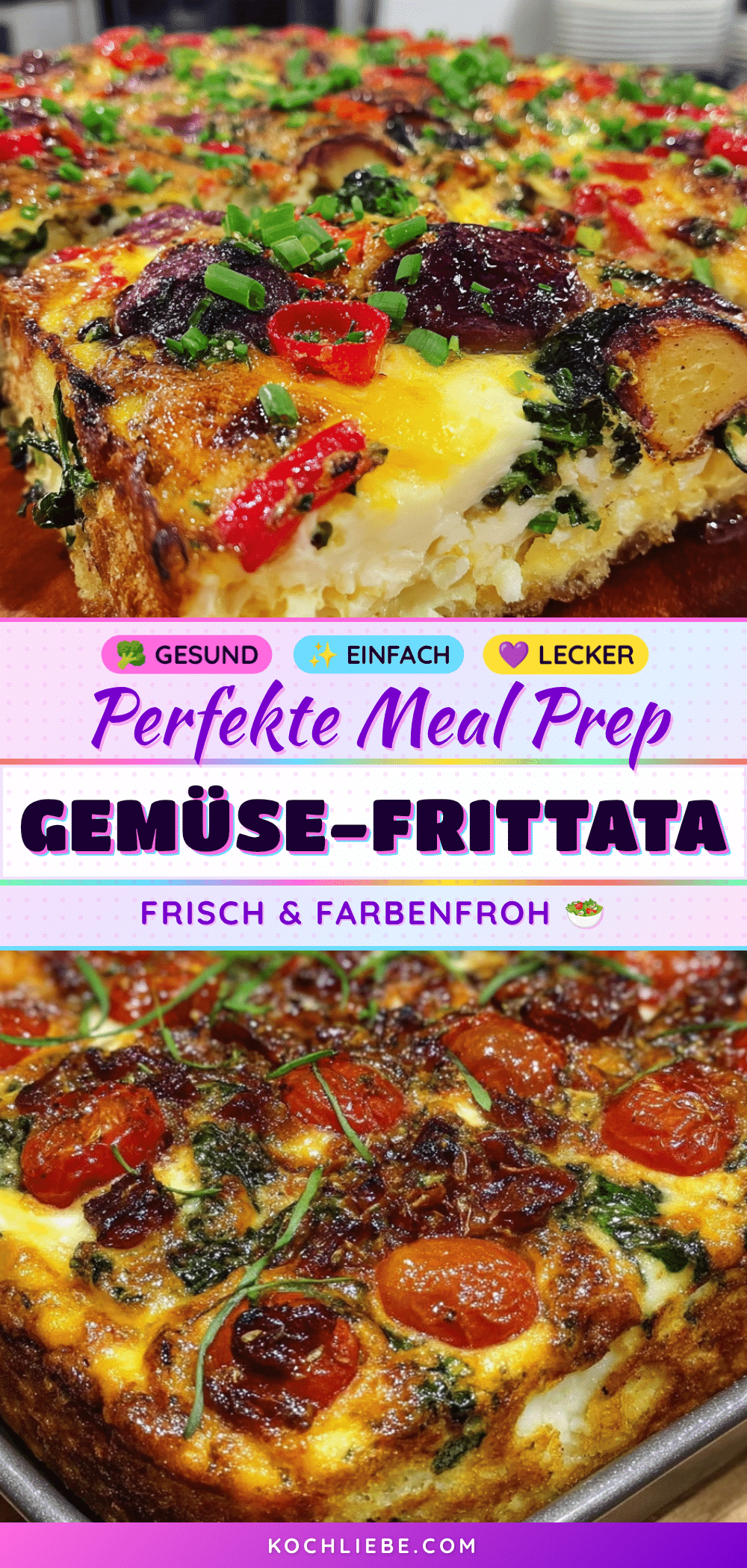 einfache vegetarische Gemüse-Frittata zum Vorbereiten recipe