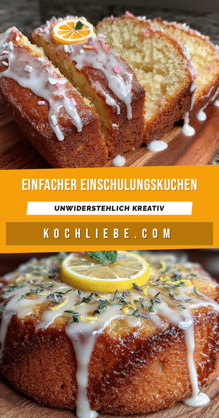 Einfacher Einschulungskuchen mit Bleistift-Dekoration recipe