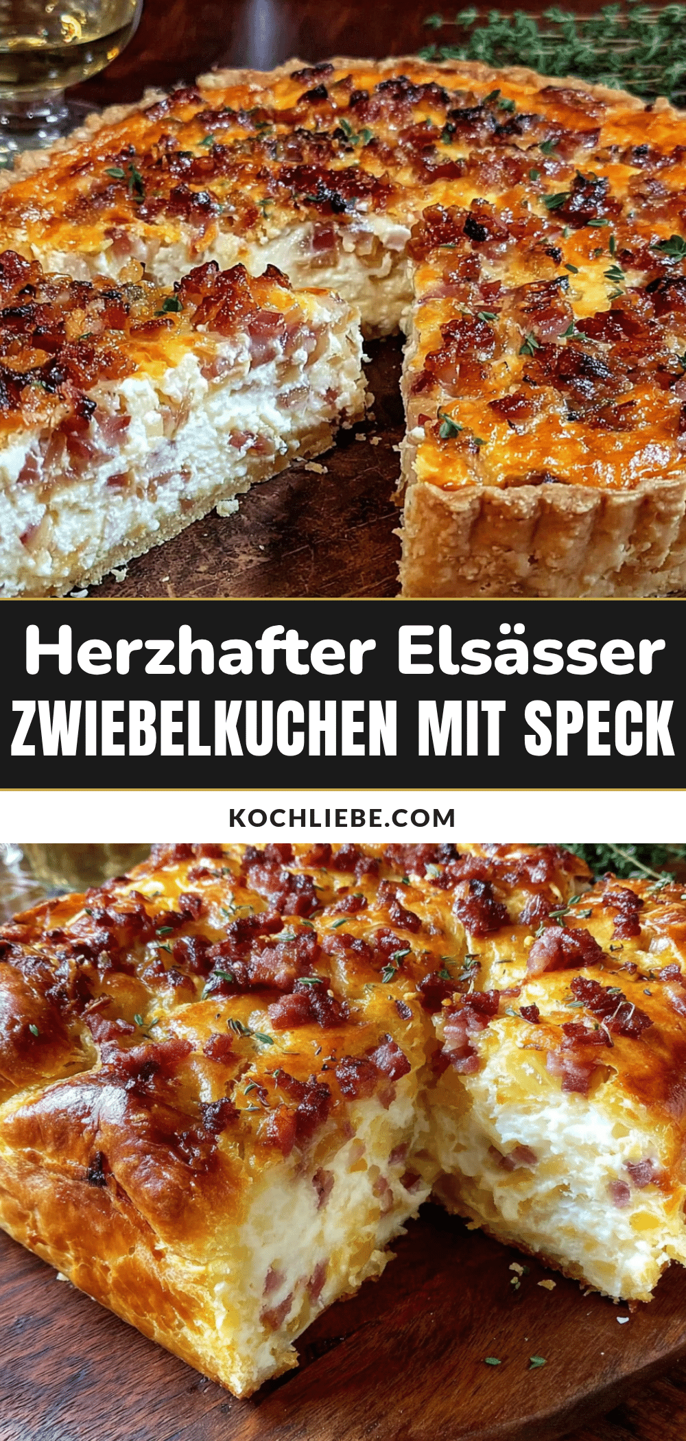 elsässer Zwiebelkuchen mit Speck und Kümmel recipe
