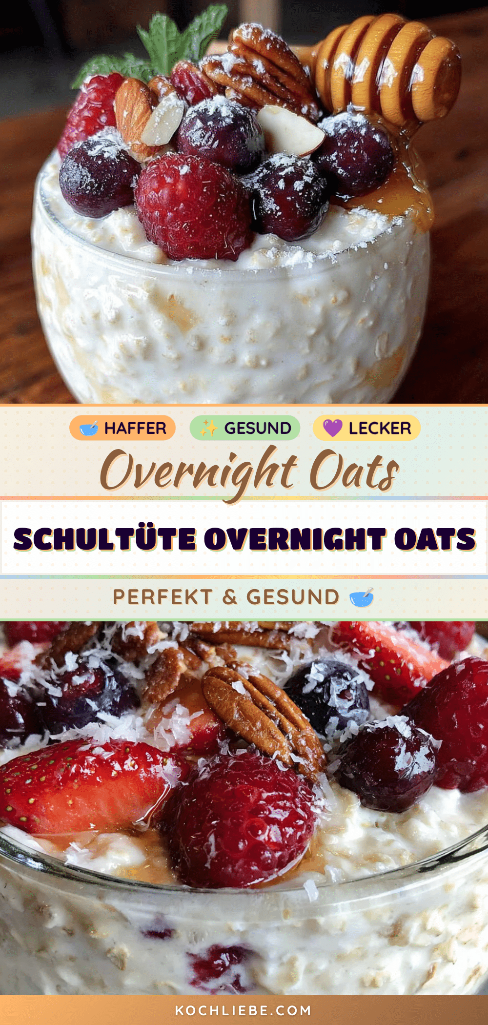 Gesunde Overnight Oats im Glas für die Schultüte recipe