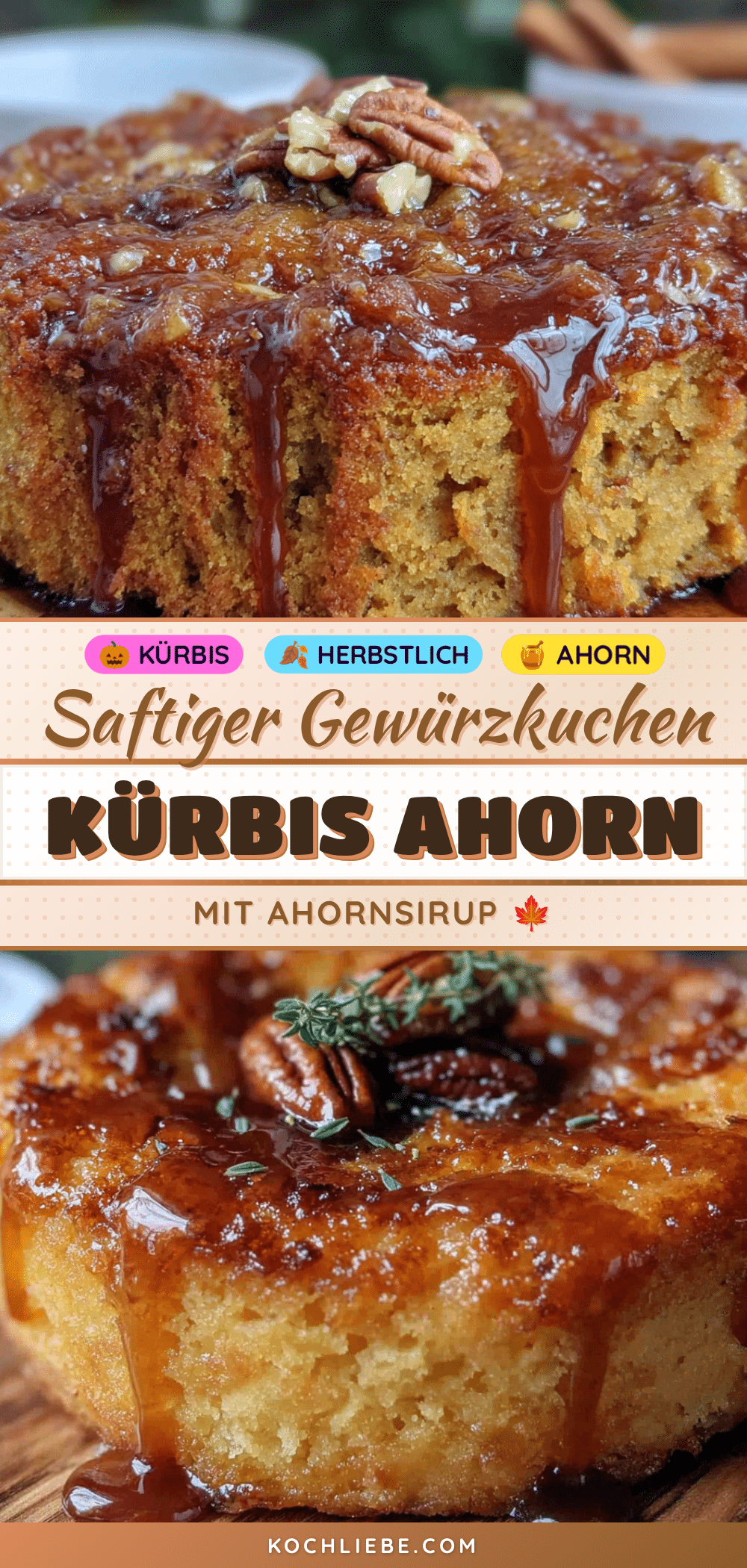 Gewürzkuchen mit Kürbis und Ahornsirup recipe