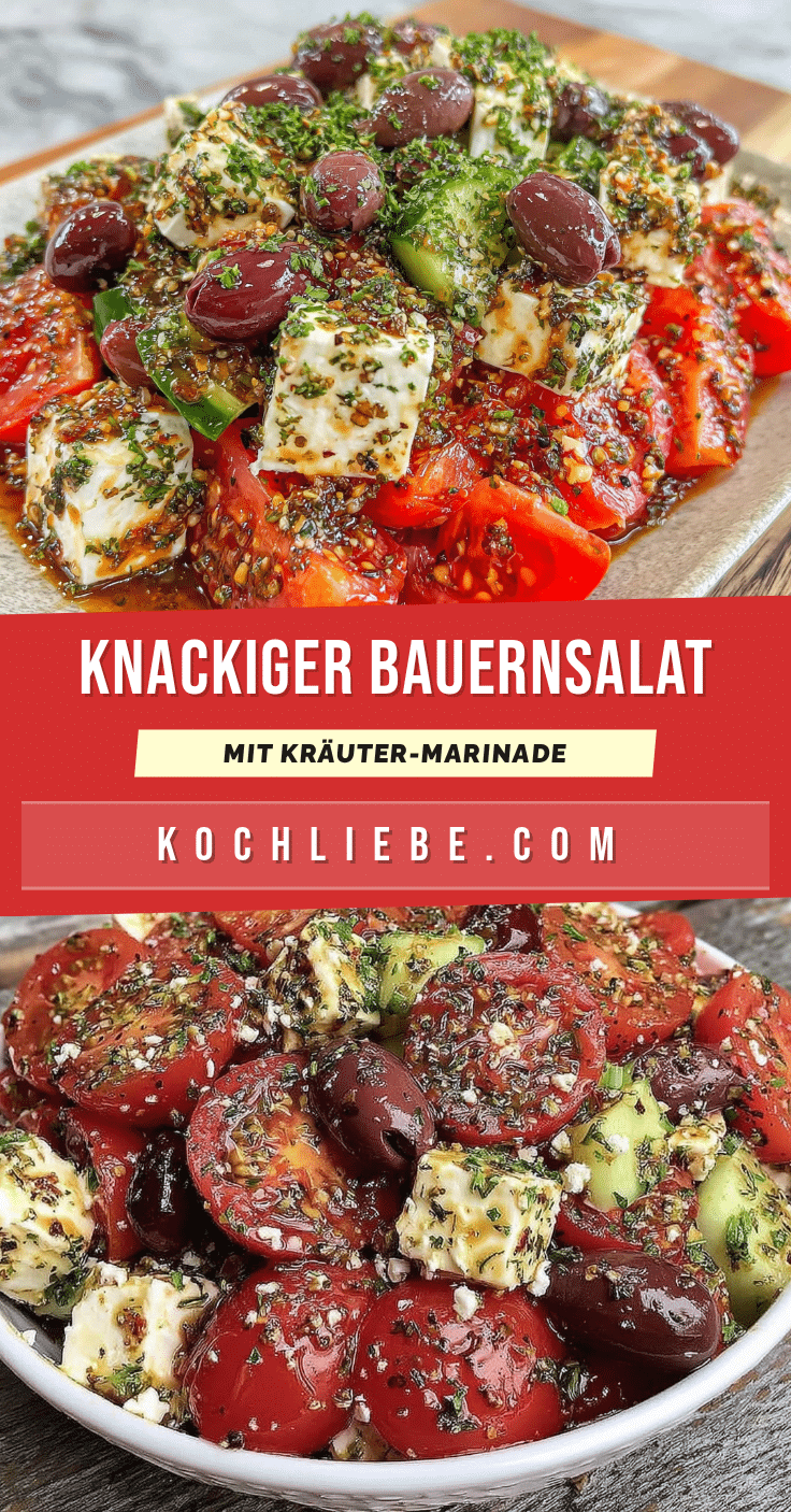 griechischer Bauernsalat mit Kräuter-Marinade recipe