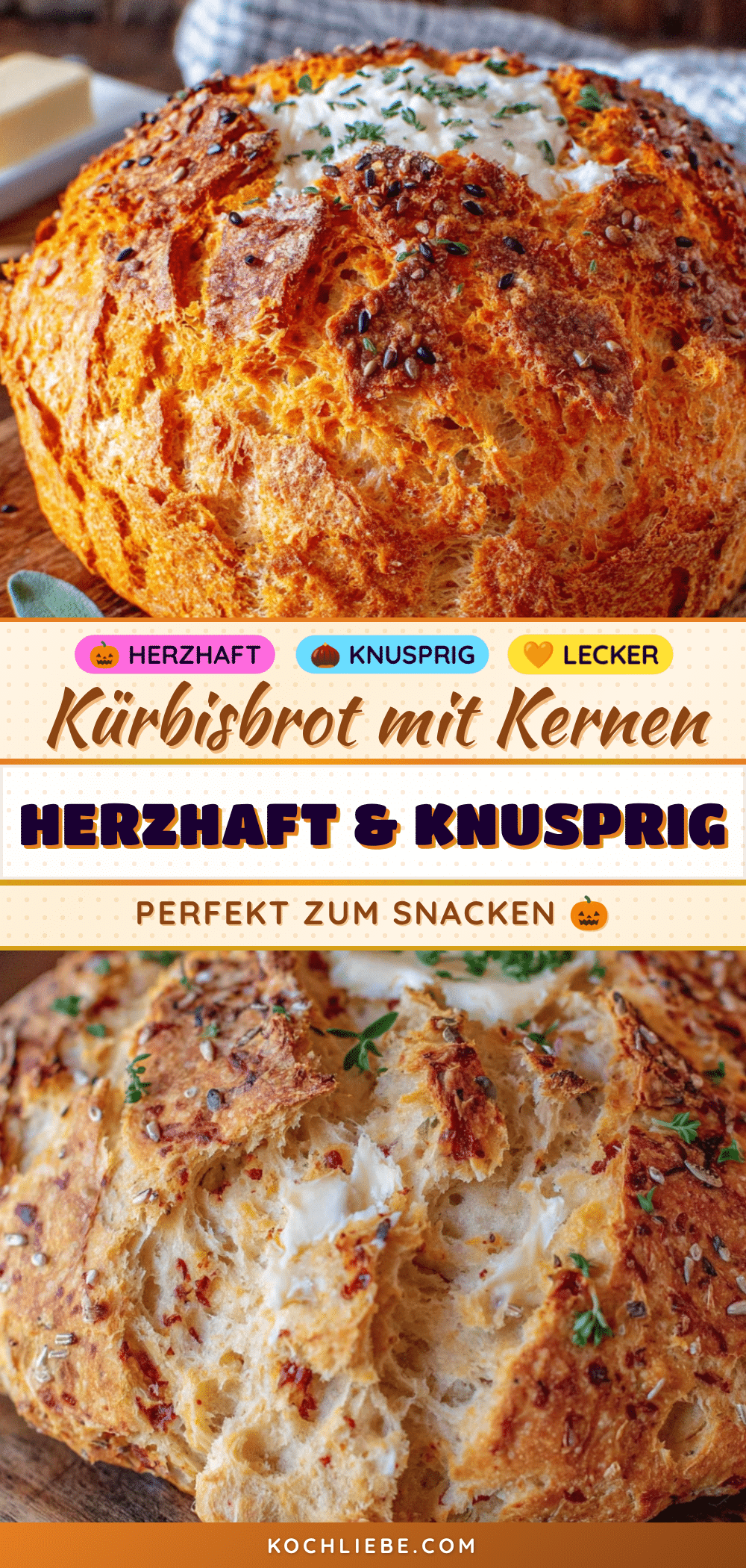 Herzhaftes Kürbisbrot mit Kernen recipe