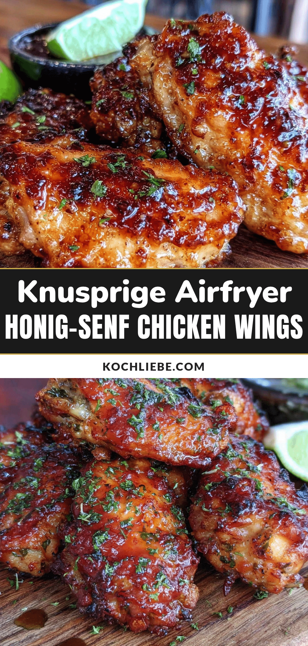 Knusprige Airfryer Honig-Senf Chicken Wings recipe