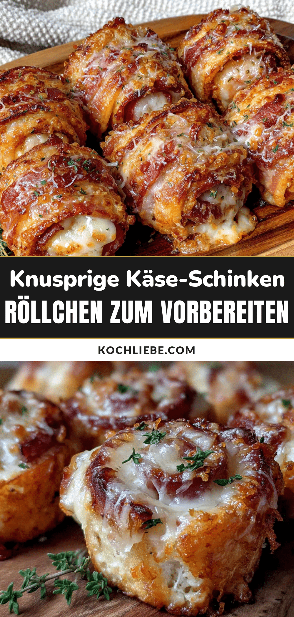 knusprige Käse-Schinken-Röllchen zum Vorbereiten recipe