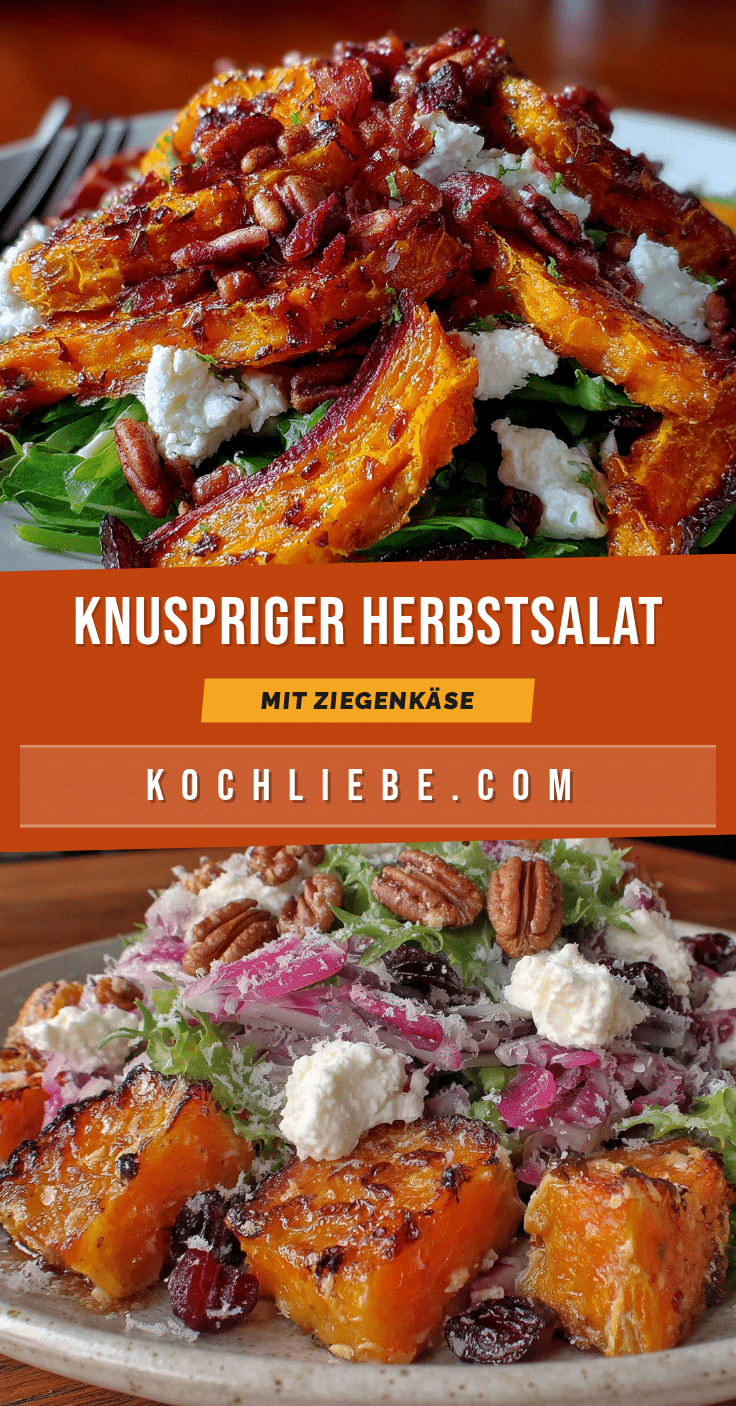 Knuspriger Herbstsalat mit geröstetem Kürbis recipe