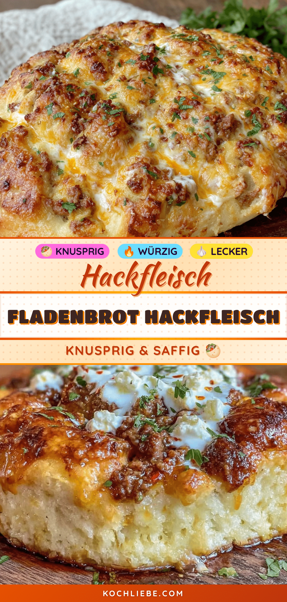 Knuspriges Hackfleisch-Fladenbrot mit Joghurt-Soße recipe