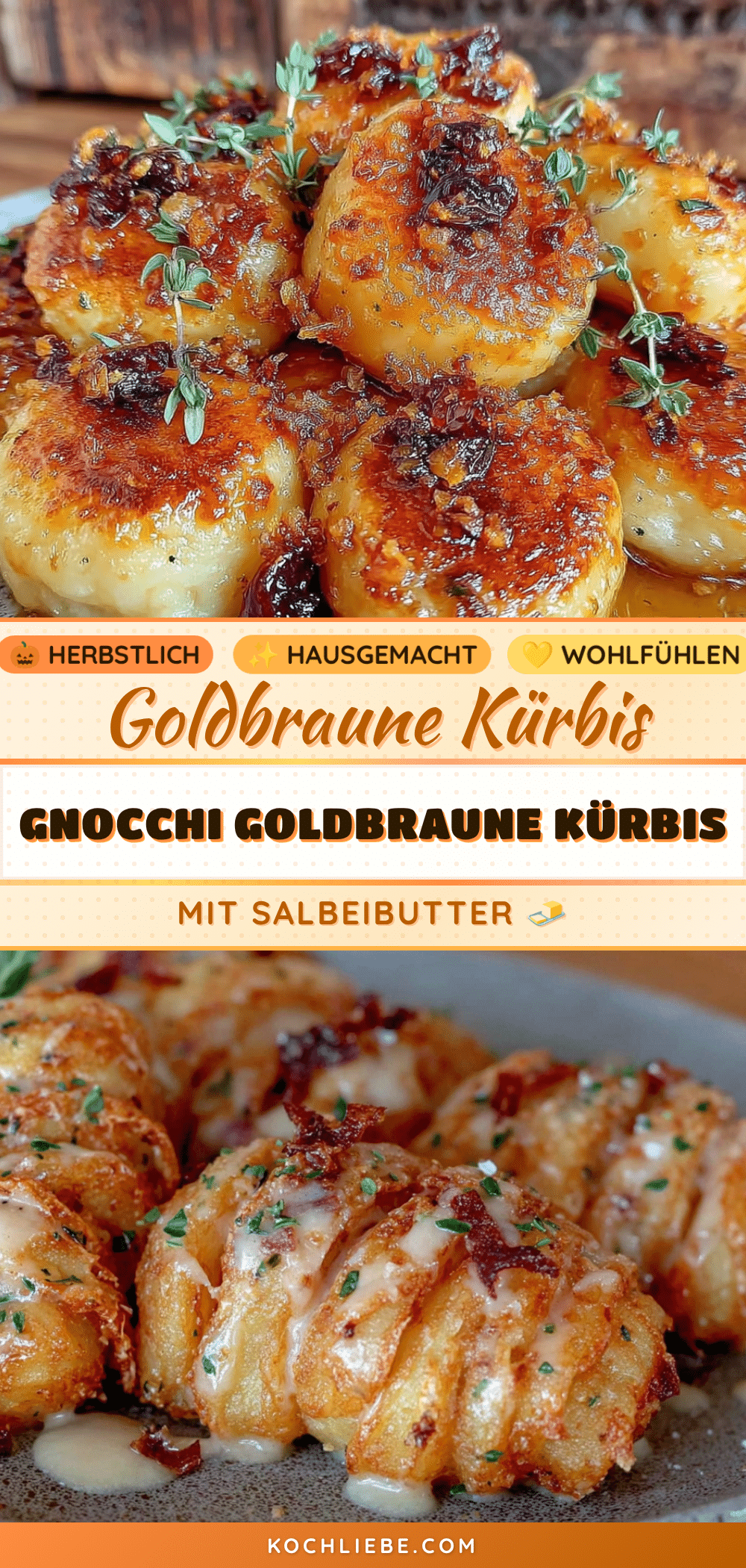 Kürbis-Gnocchi mit Salbeibutter recipe