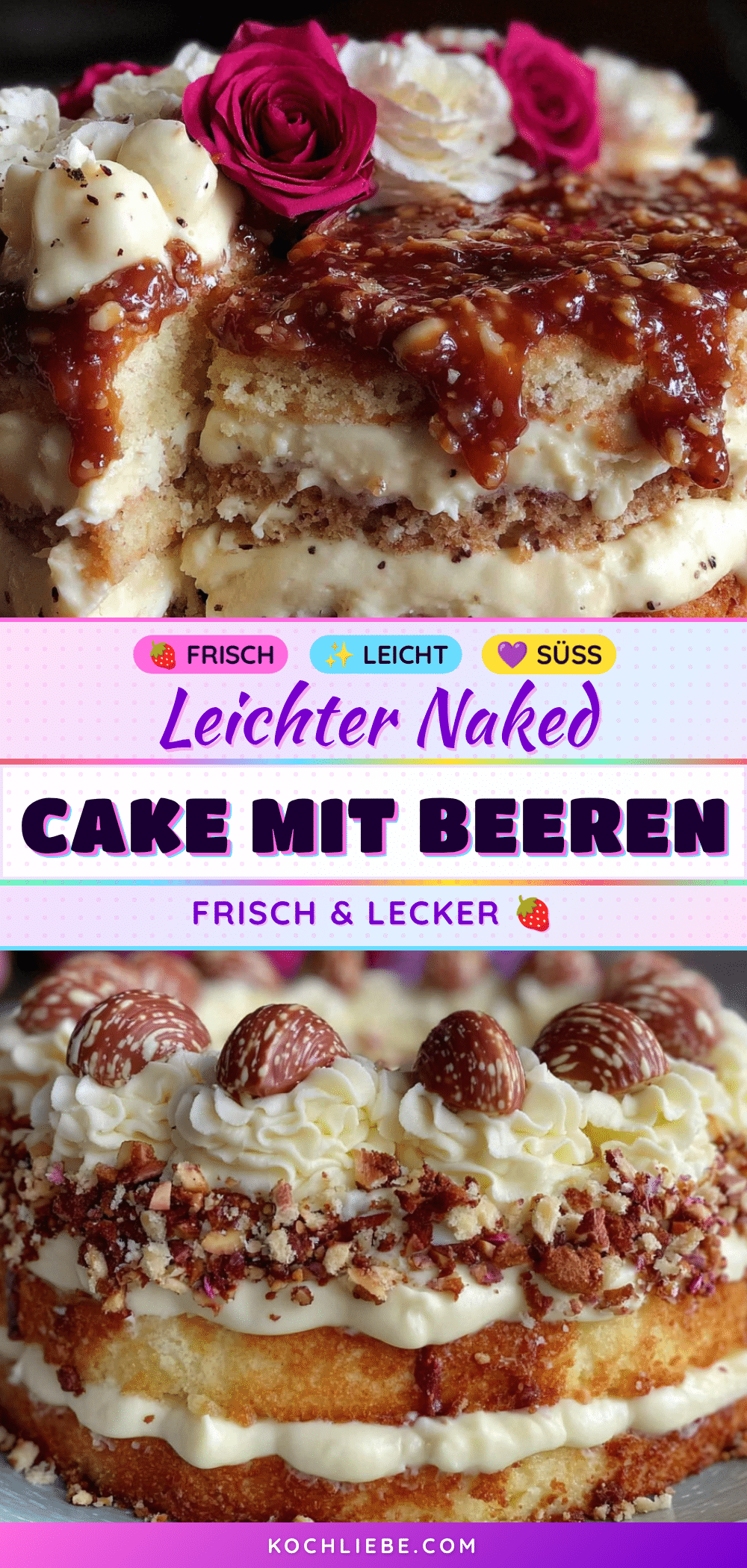 Leichter Naked Cake mit Beeren recipe