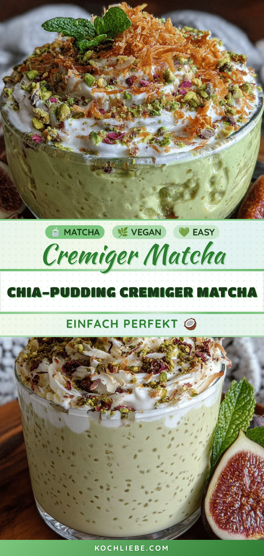 Matcha-Chia-Pudding mit Kokosmilch recipe