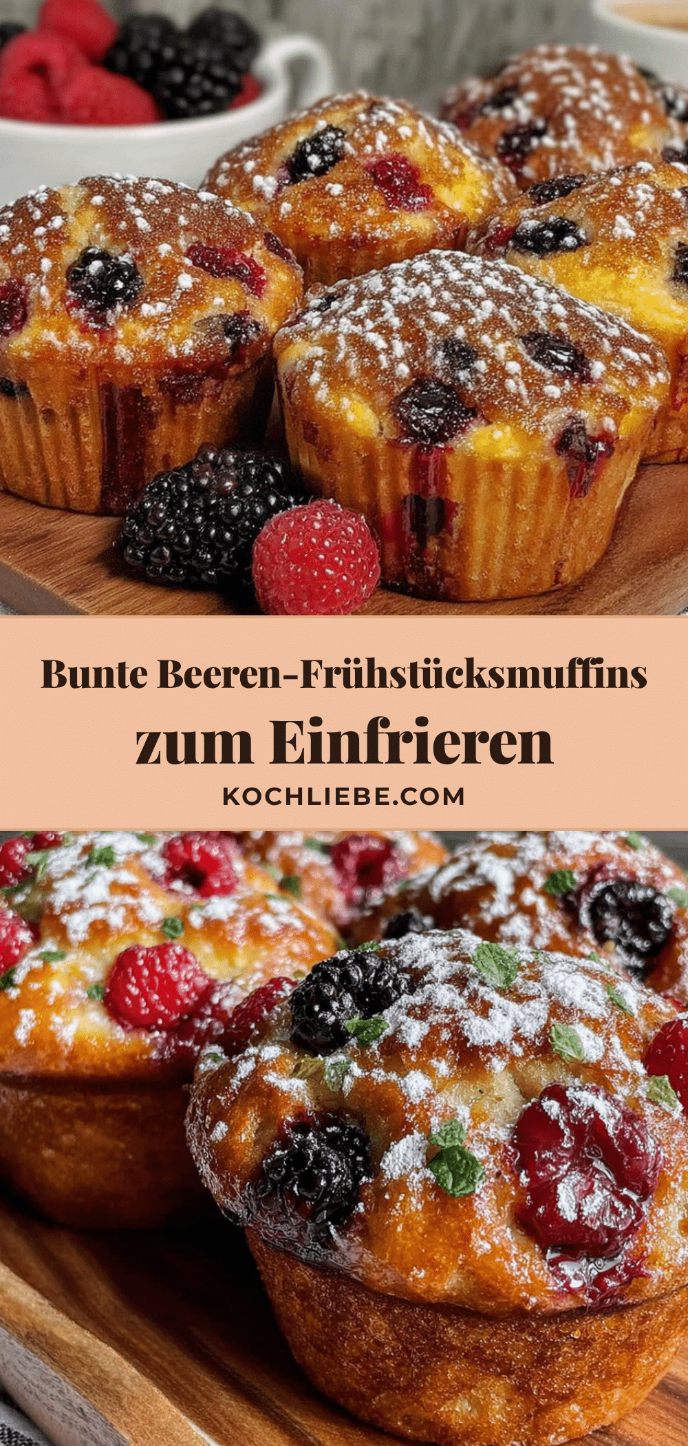Saftige Beeren-Muffins zum Einfrieren recipe